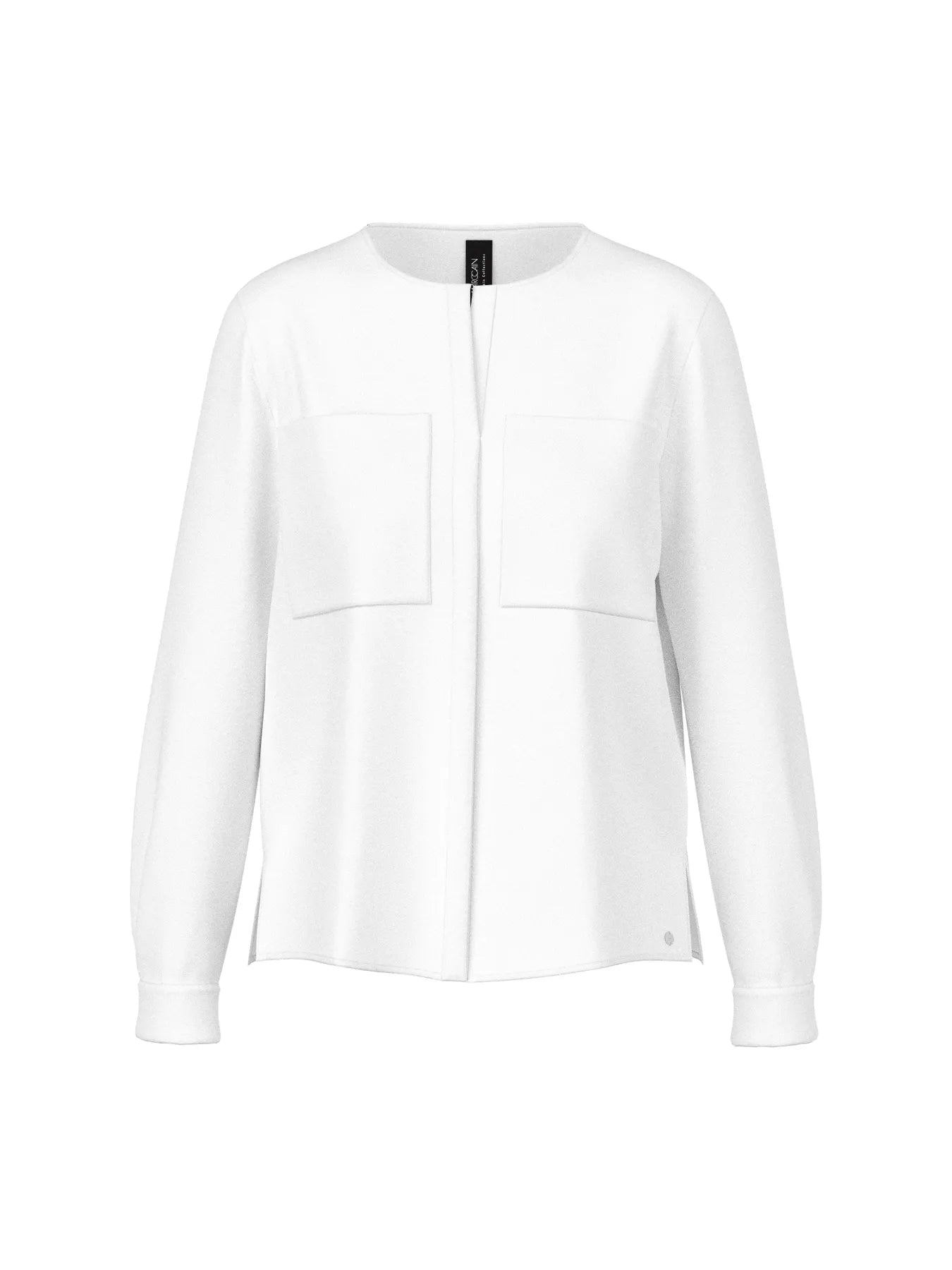 MARC CAIN AC 51.26 W90 Legere Bluse mit verdeckter Knopfleiste Weiß