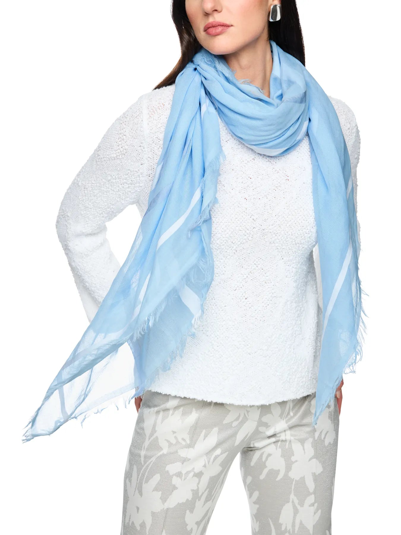 MARC CAIN
AC B4.19 Z38 Baumwollschal mit Fransen magical blue
