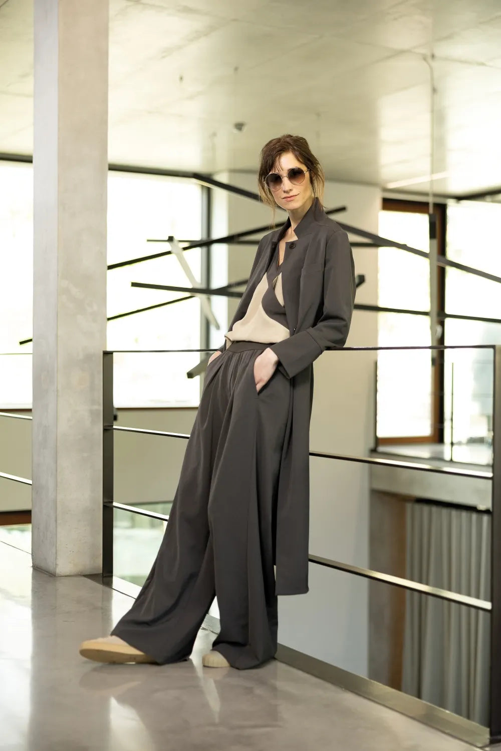 ANIA SCHIERHOLT HO3287/55 HOSE ANTHRAZIT PEPPER