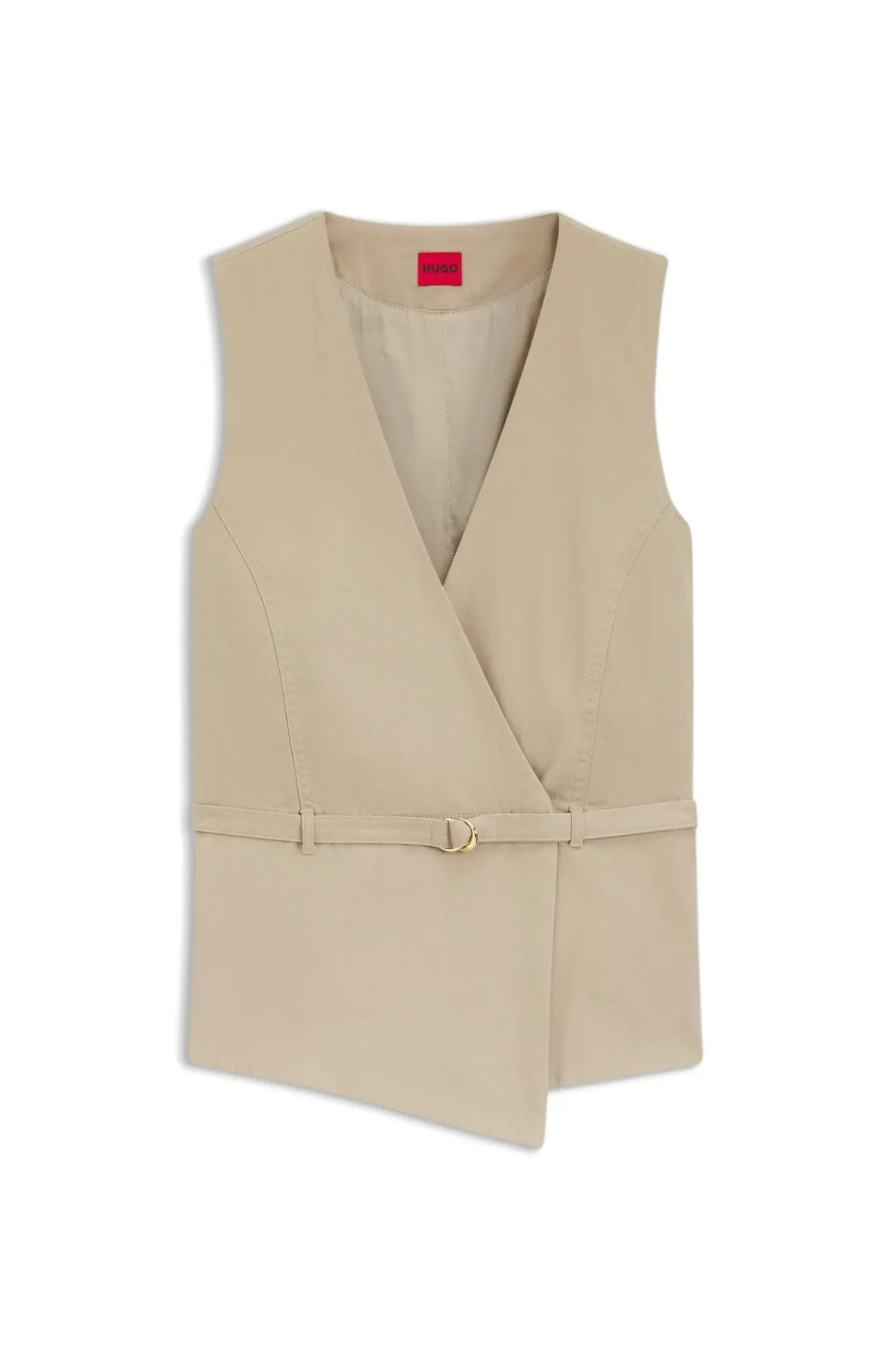 HUGO 50557199 Ahella-1-W Weste mit Gürtel Light/Pastel Brown