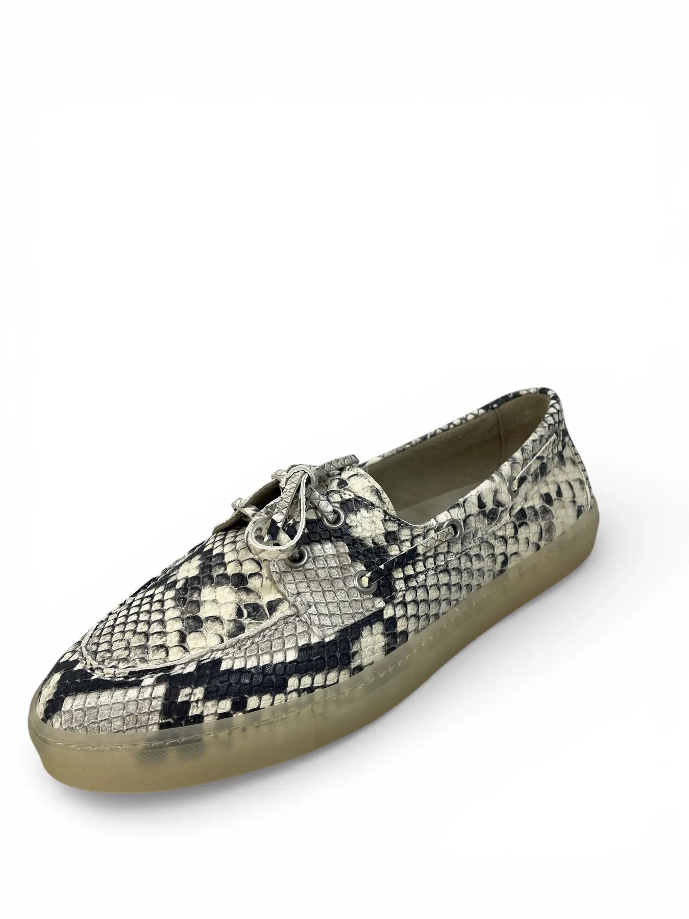 COPENHAGEN CPH160 LEATHER LOAFER IM BOOTSSTIL SNAKE BEIGE CREAM