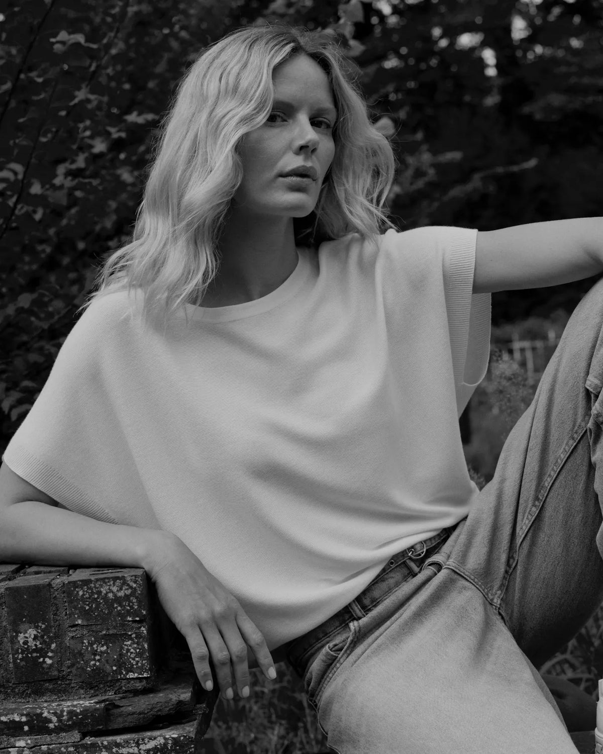 REPEAT 401161 PULLOVER AUS LEINEN WHITE