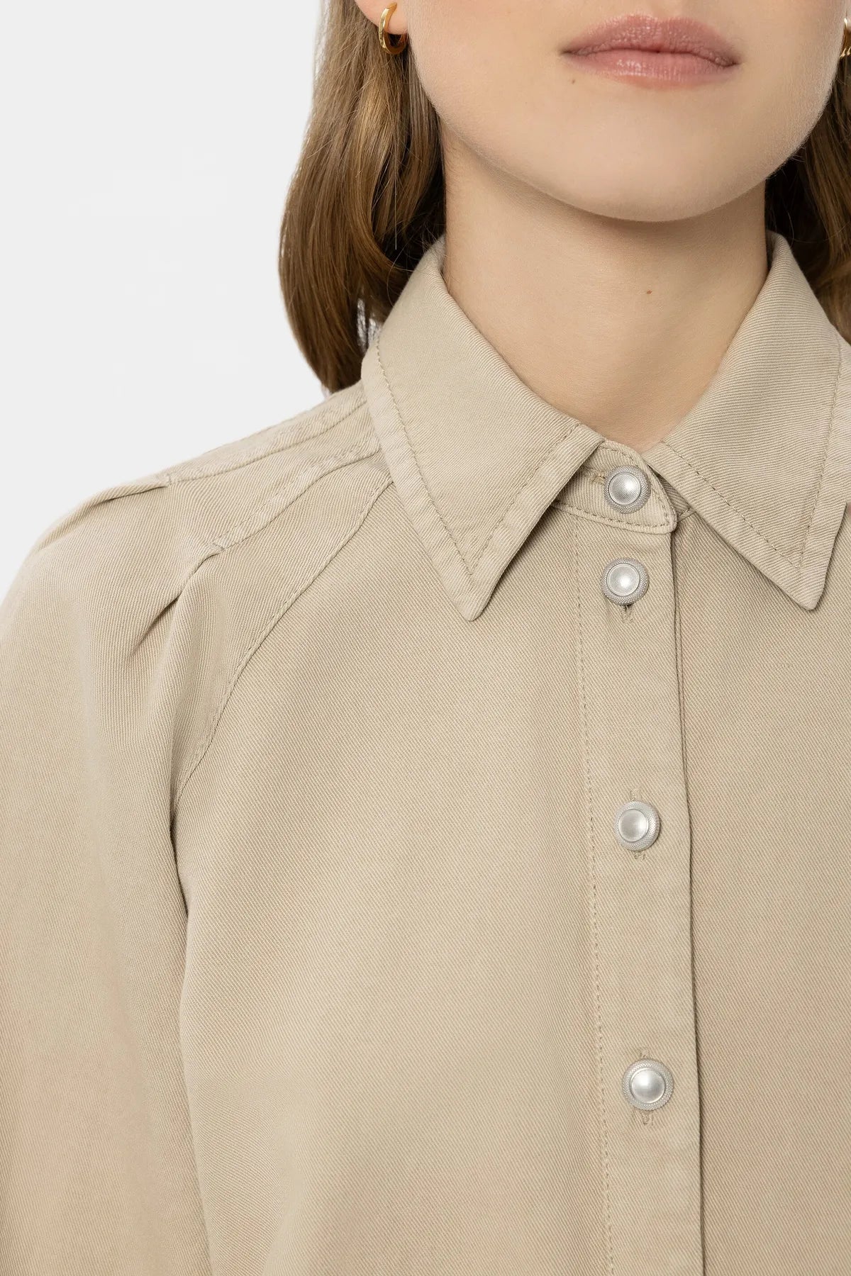 LUISA CERANO 238685/3716-0 Bluse aus Leinen-Mix sand