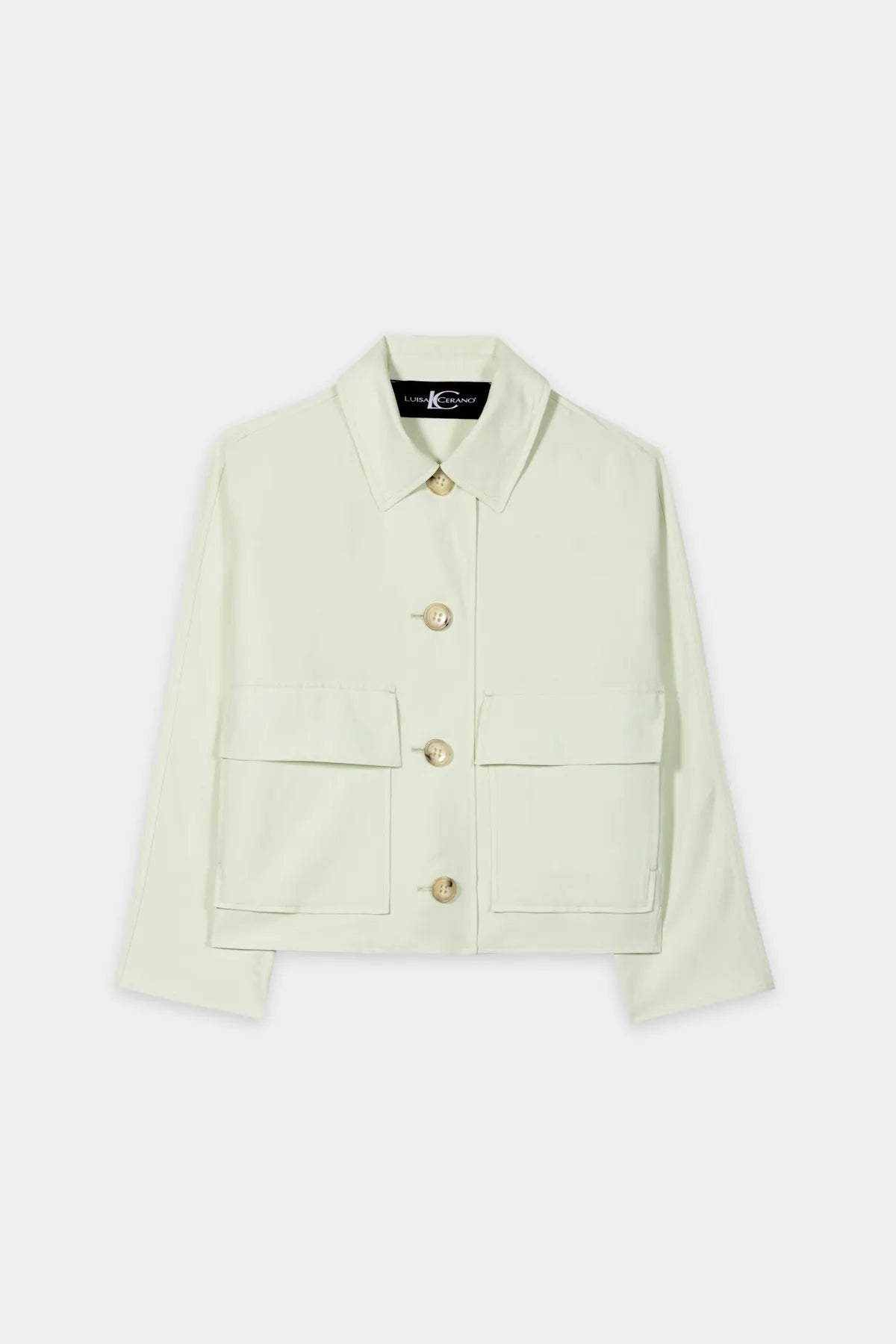 LUISA CERANO
438082/3824-0 Hemdjacke aus Leinen-Mix pistachio
