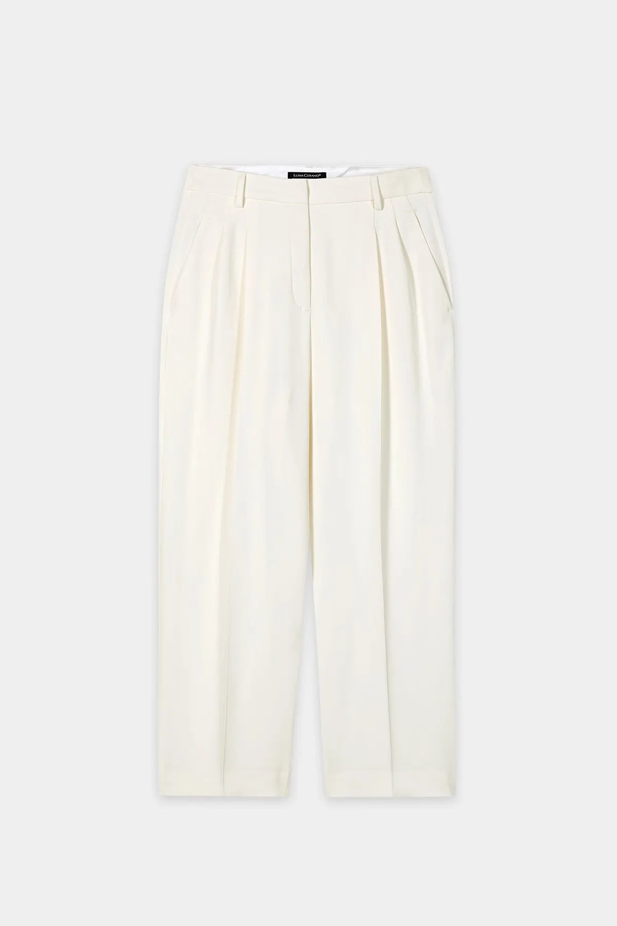 LUISA CERANO 638881/3803-0 Tapered-Pants mit Bundfalten off white