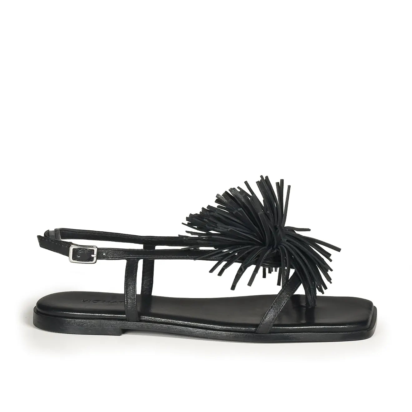 VIC MATIE 5200 BARON SANDALEN MIT FRANSEN SCHWARZ