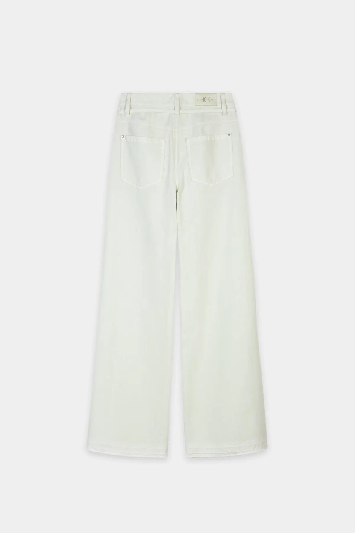 LUISA CERANO 638657/3829-0 Wideleg-Denim mit Bindegürtel pistachio