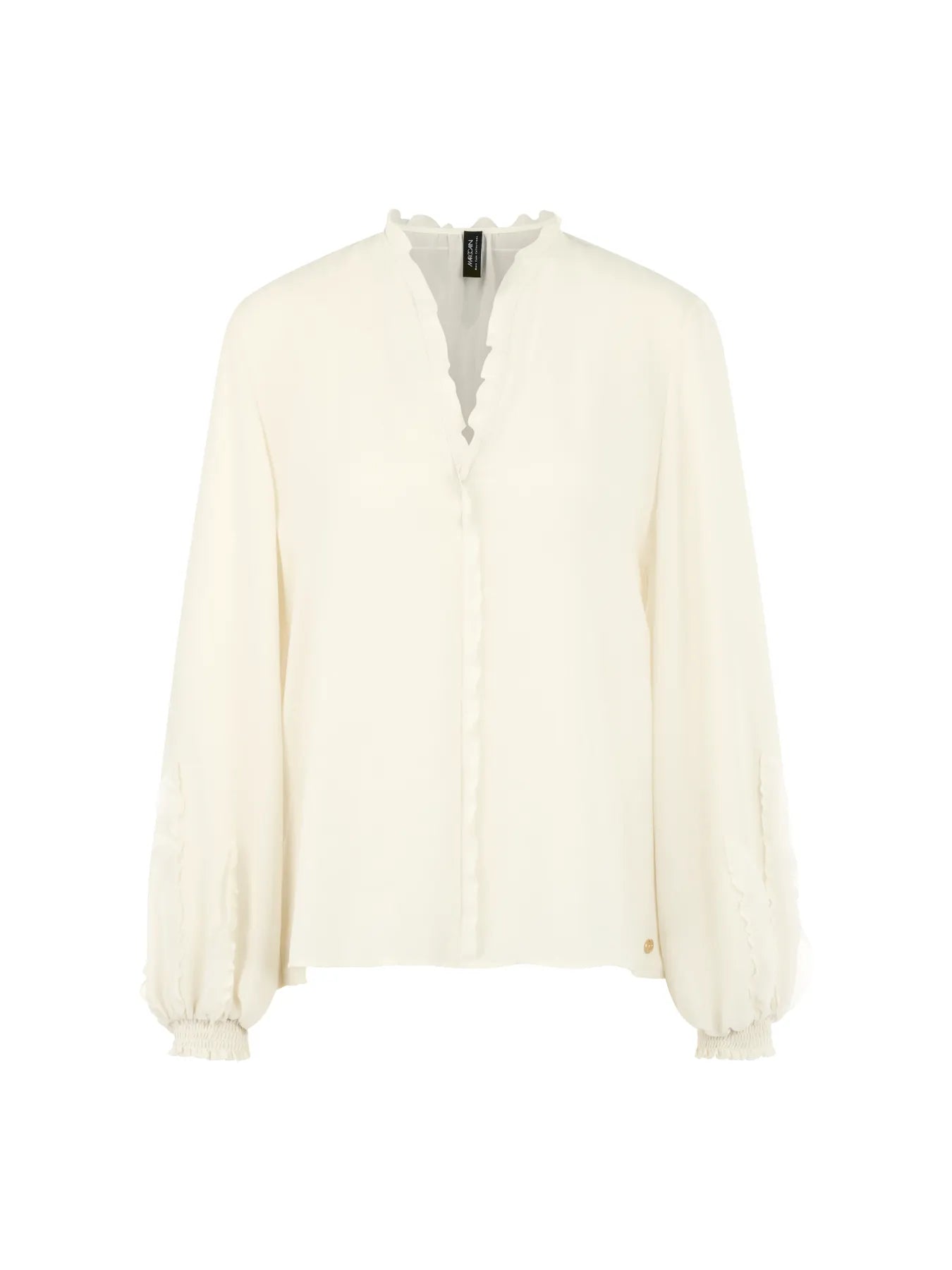 MARC CAIN
AC 51.32 W30 Feminine Bluse mit Volant bright ecru