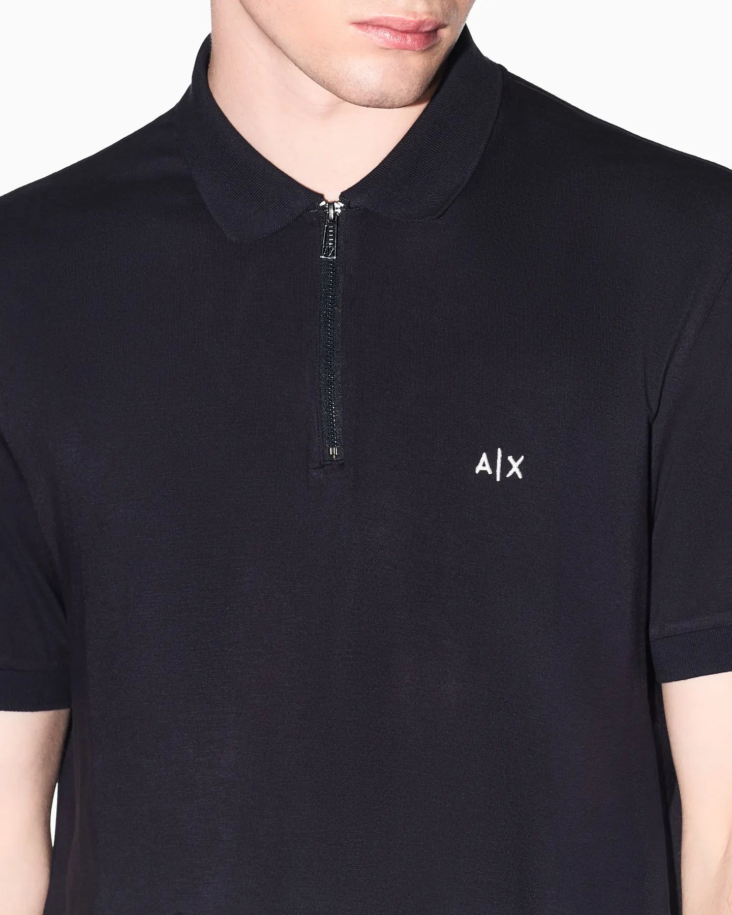 ARMANI XM002372 AF21936 ZIP POLOSHIRT DEEP NAVY UB101