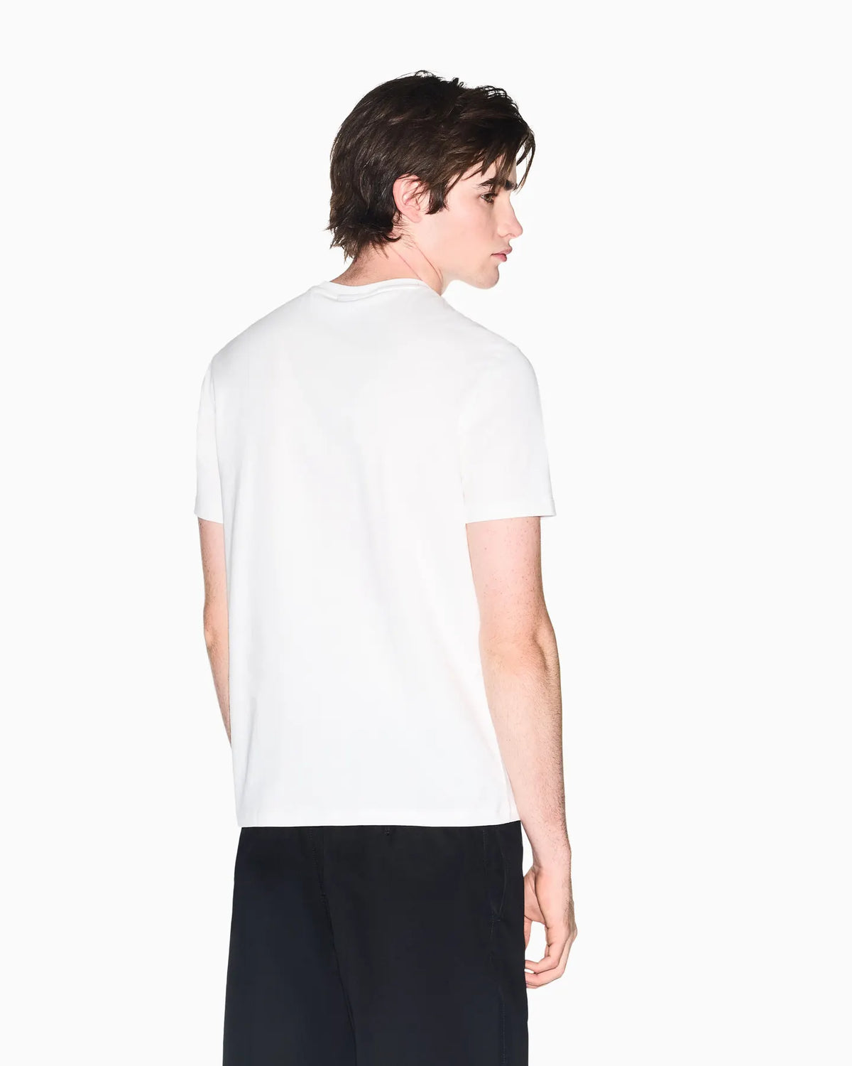 ARMANI XM002413 AF10361 HERREN LOGO T-SHIRT U0009 OFF WHITE
