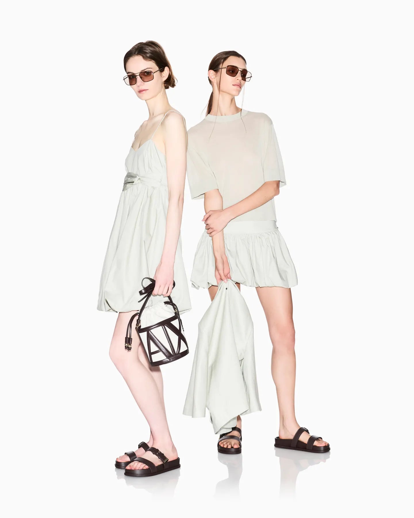 ARMANI XW001912 AF21575 Linen-Viscose Stricktop Cut-out Top