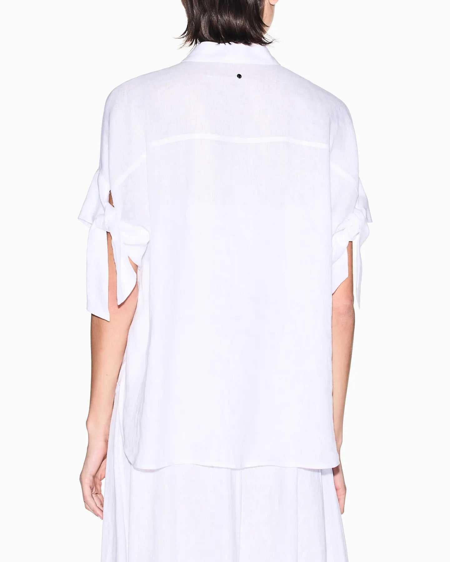 ARMANI XW001990 AF21532 LEINEN HEMD WEISS
