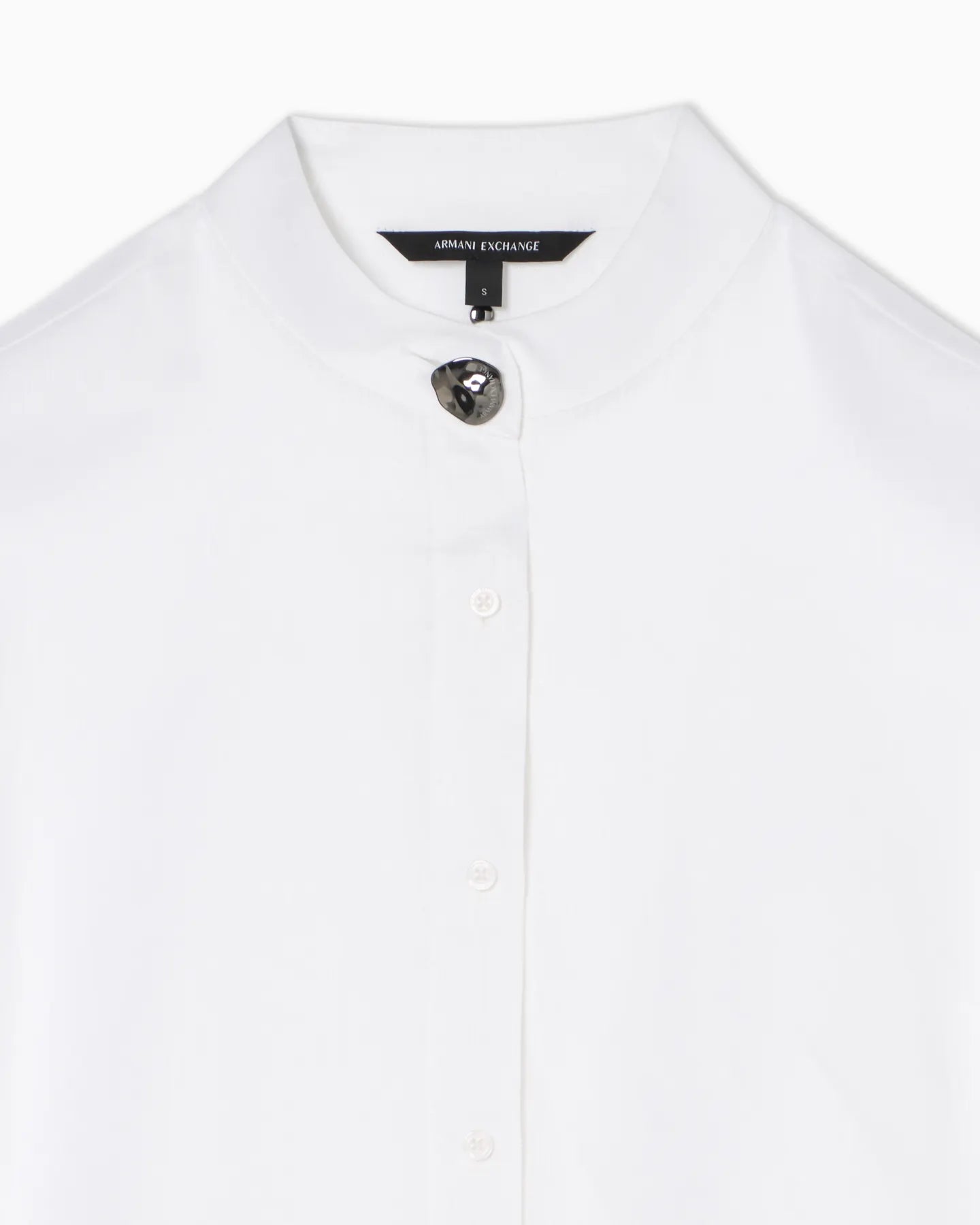 ARMANI XW001990 AF21532 LEINEN HEMD WEISS