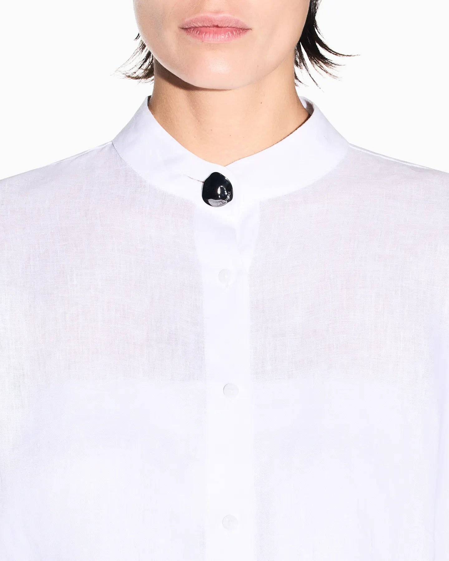 ARMANI XW001990 AF21532 LEINEN HEMD WEISS