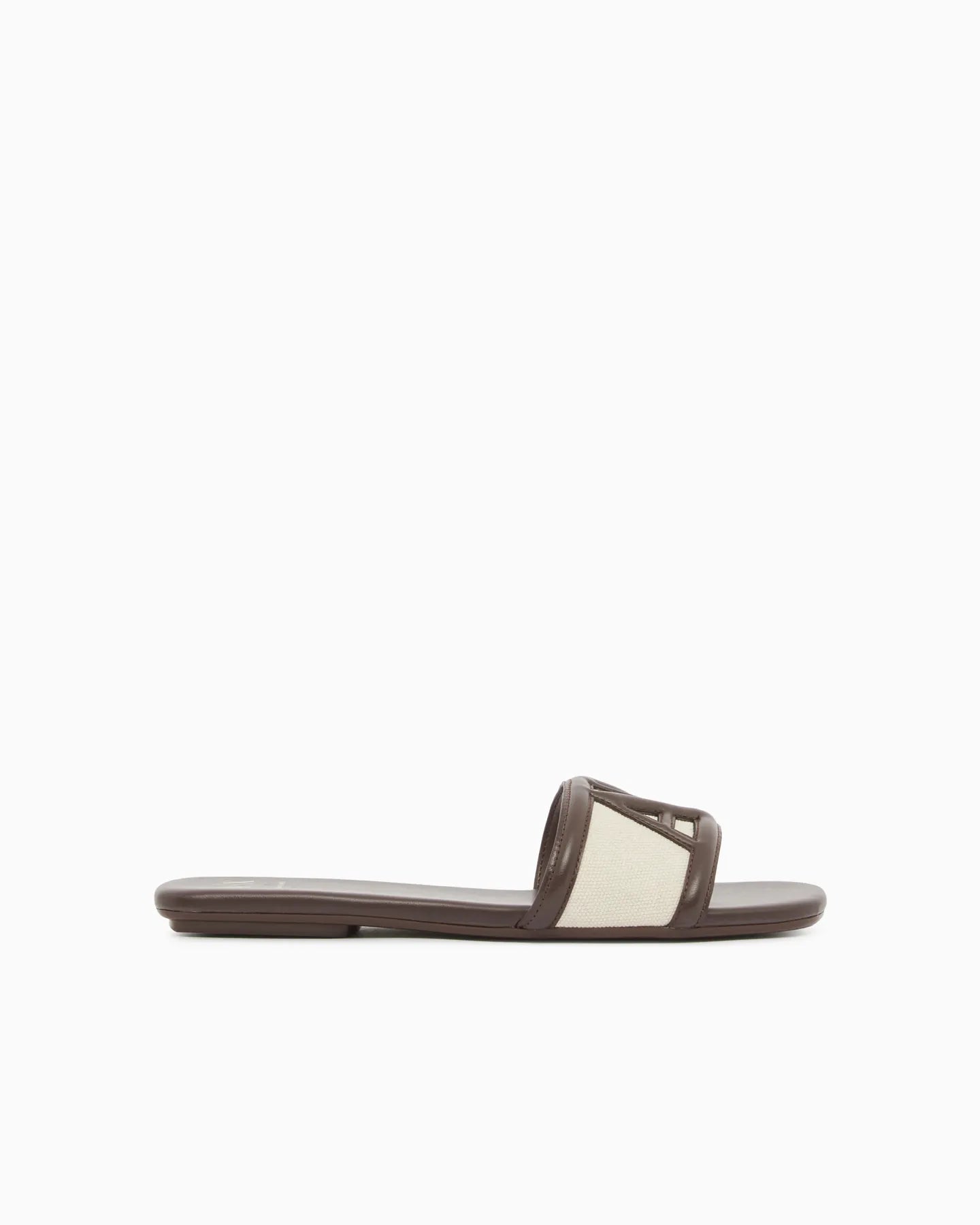 ARMANI XW002568 AF22752 Logo Pantoletten Braun