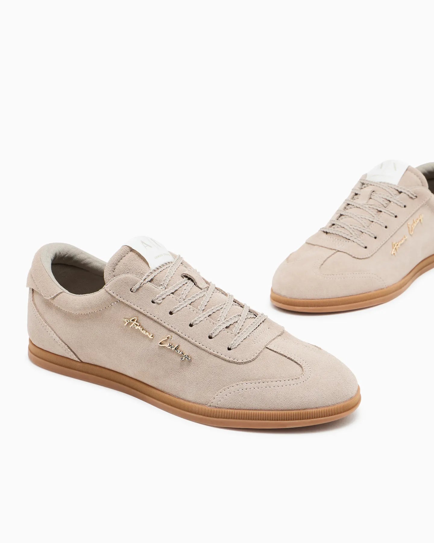 ARMANI XW002797 AF17465 LEDER SNEAKER BEIGE U6223