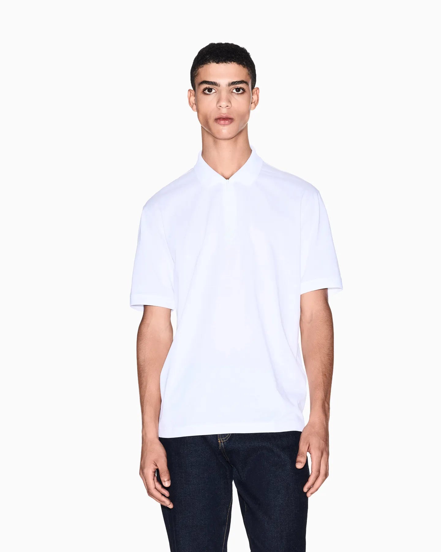 ARMANI XM001291 AF10364 HERREN POLO-SHIRT WEISS