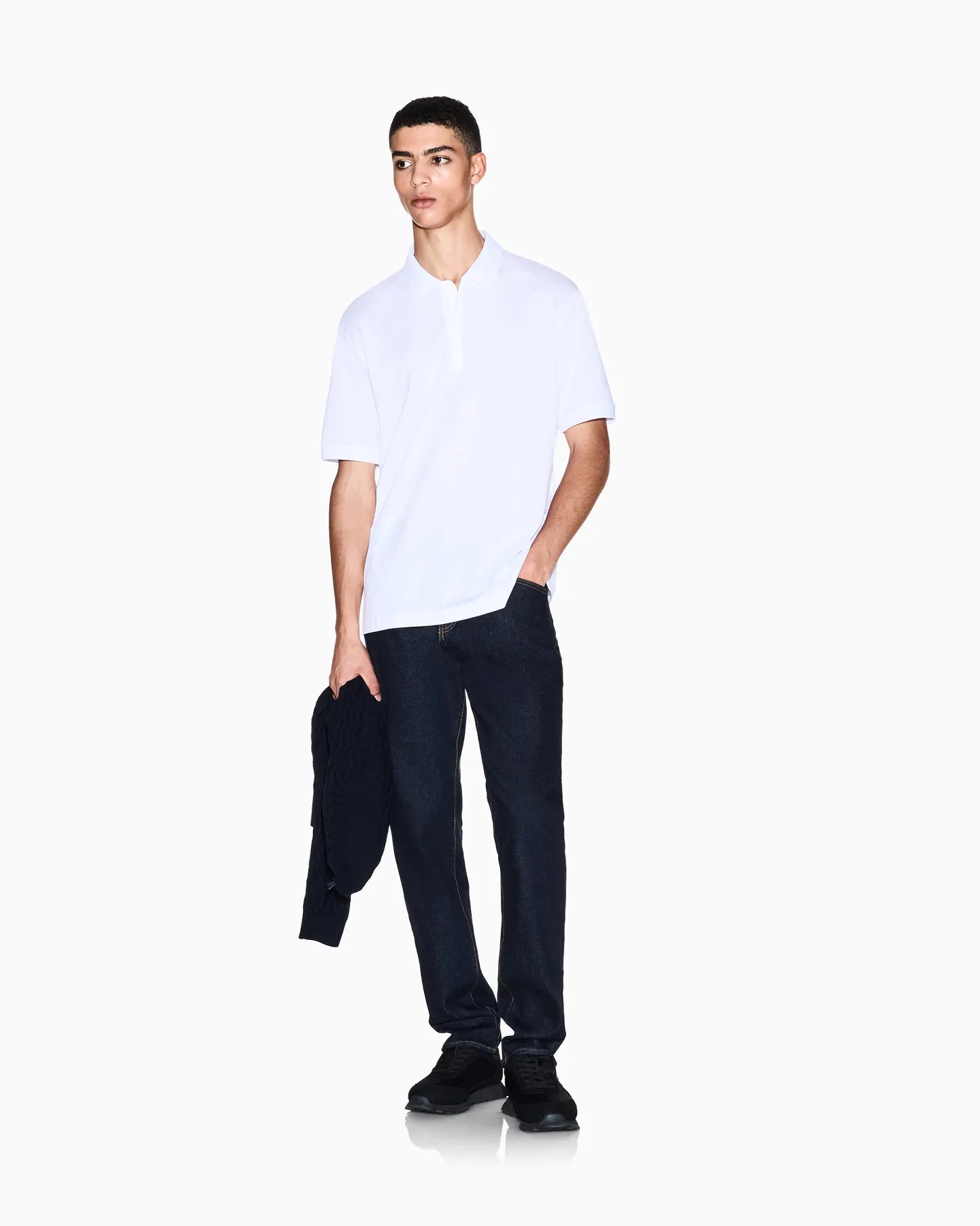 ARMANI XM001291 AF10364 HERREN POLO-SHIRT WEISS