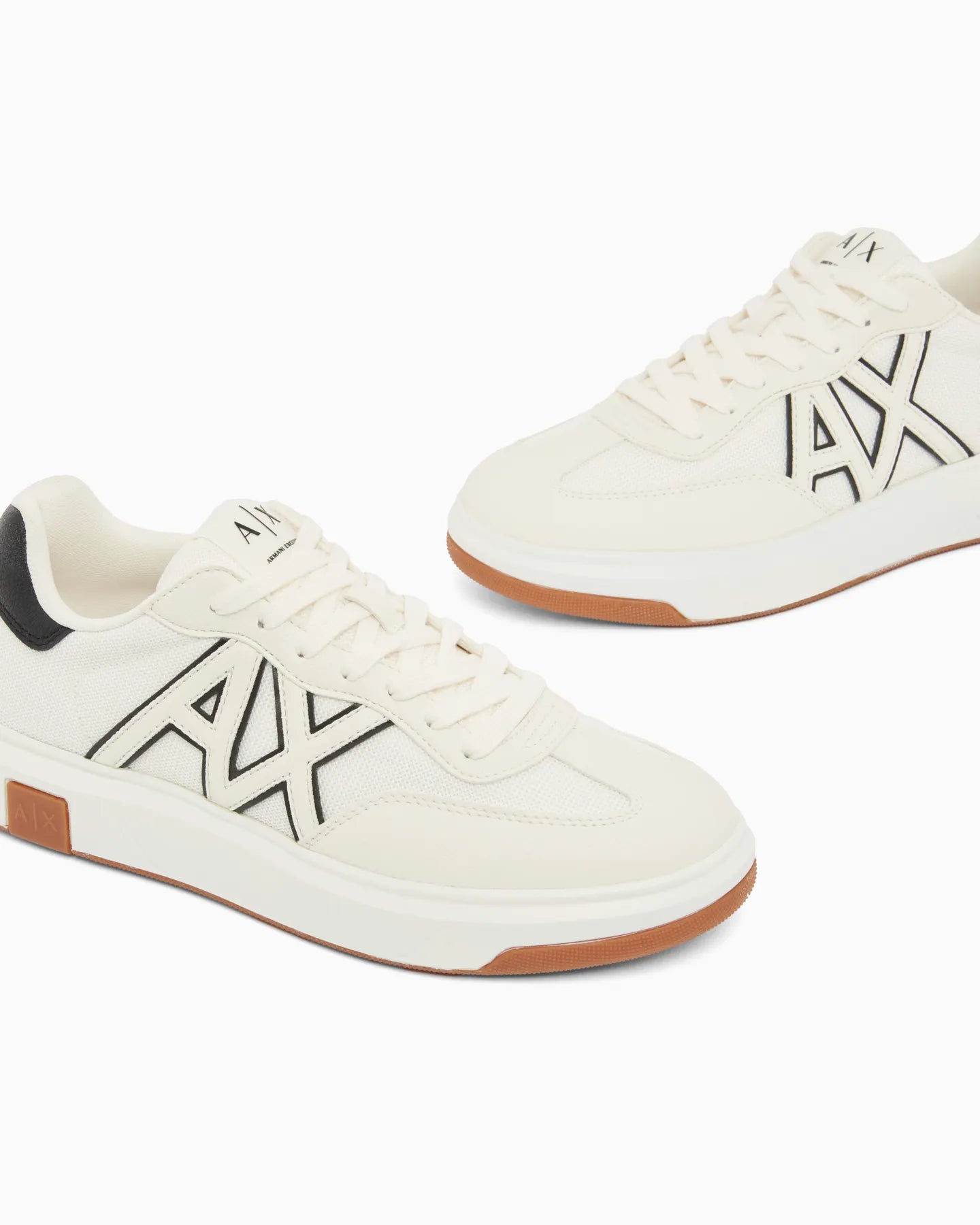 ARMANI XM002687 AF22775 LEDER SNEAKER OFF WHITE