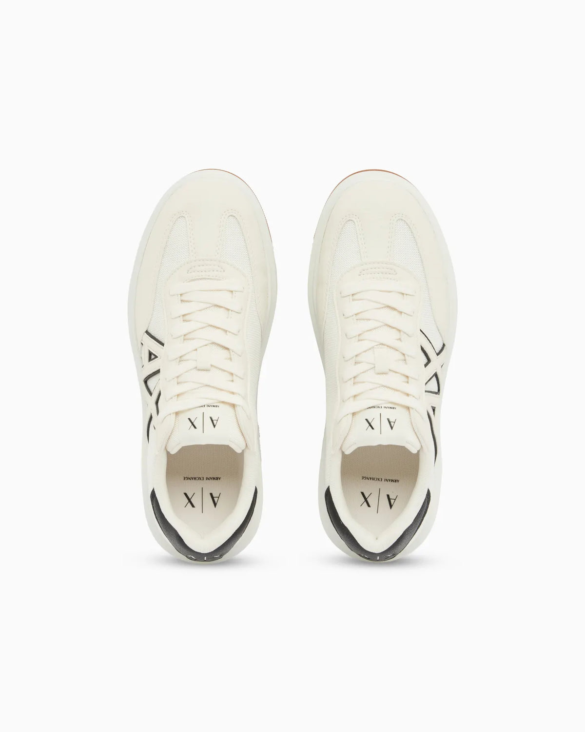 ARMANI XM002687 AF22775 LEDER SNEAKER OFF WHITE