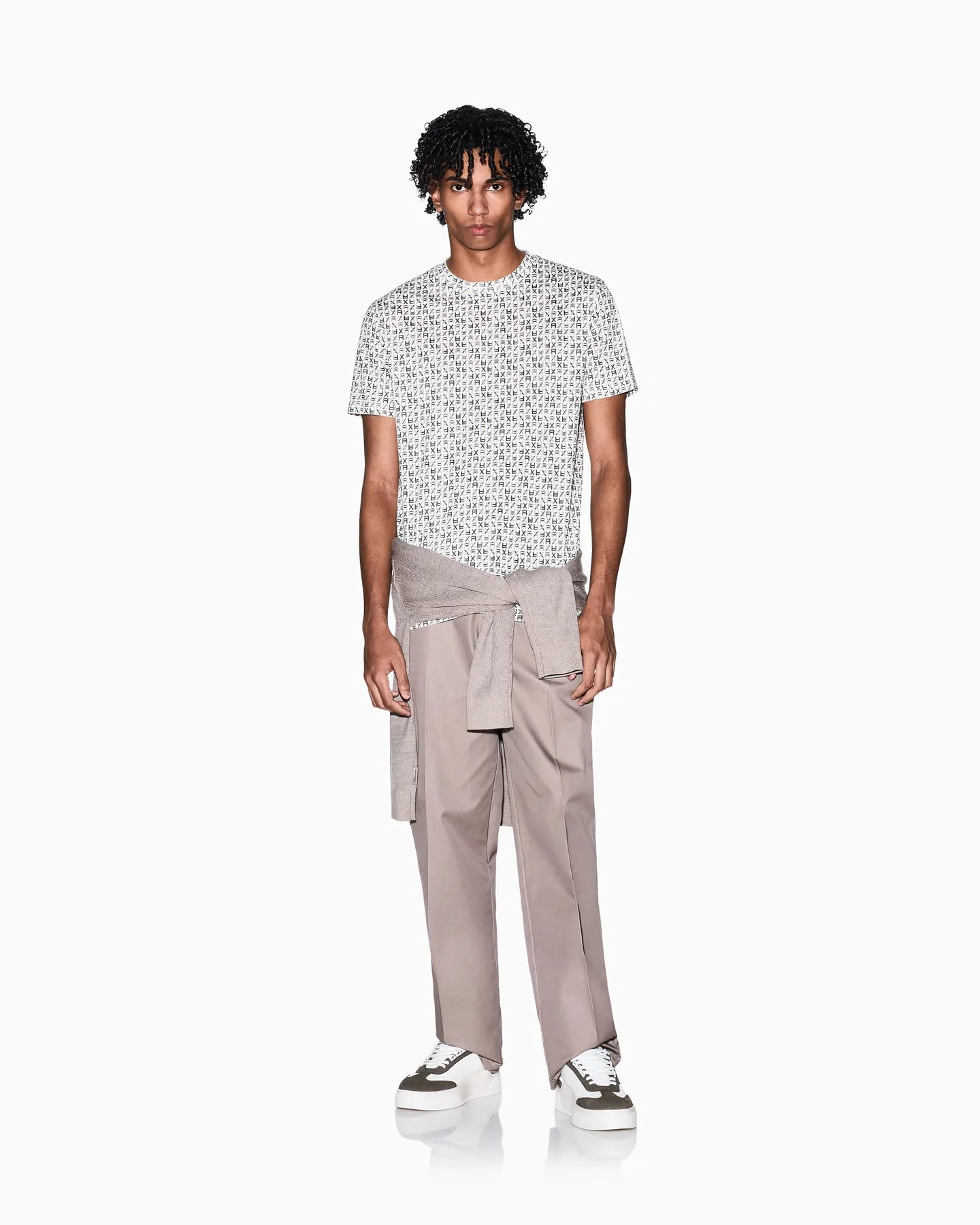 ARMANI XM002778 AF10356 LOGOPRINT T-SHIRT KHAKI F1166