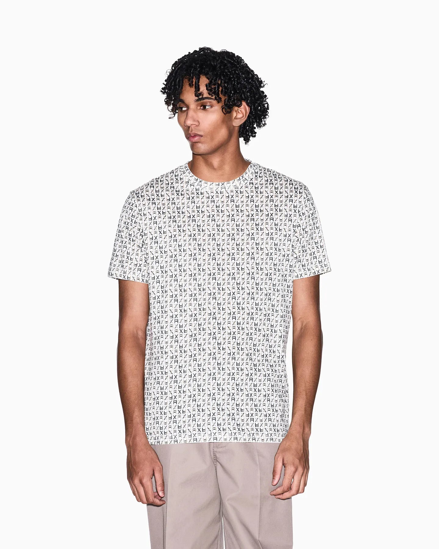 ARMANI XM002778 AF10356 LOGOPRINT T-SHIRT KHAKI F1166