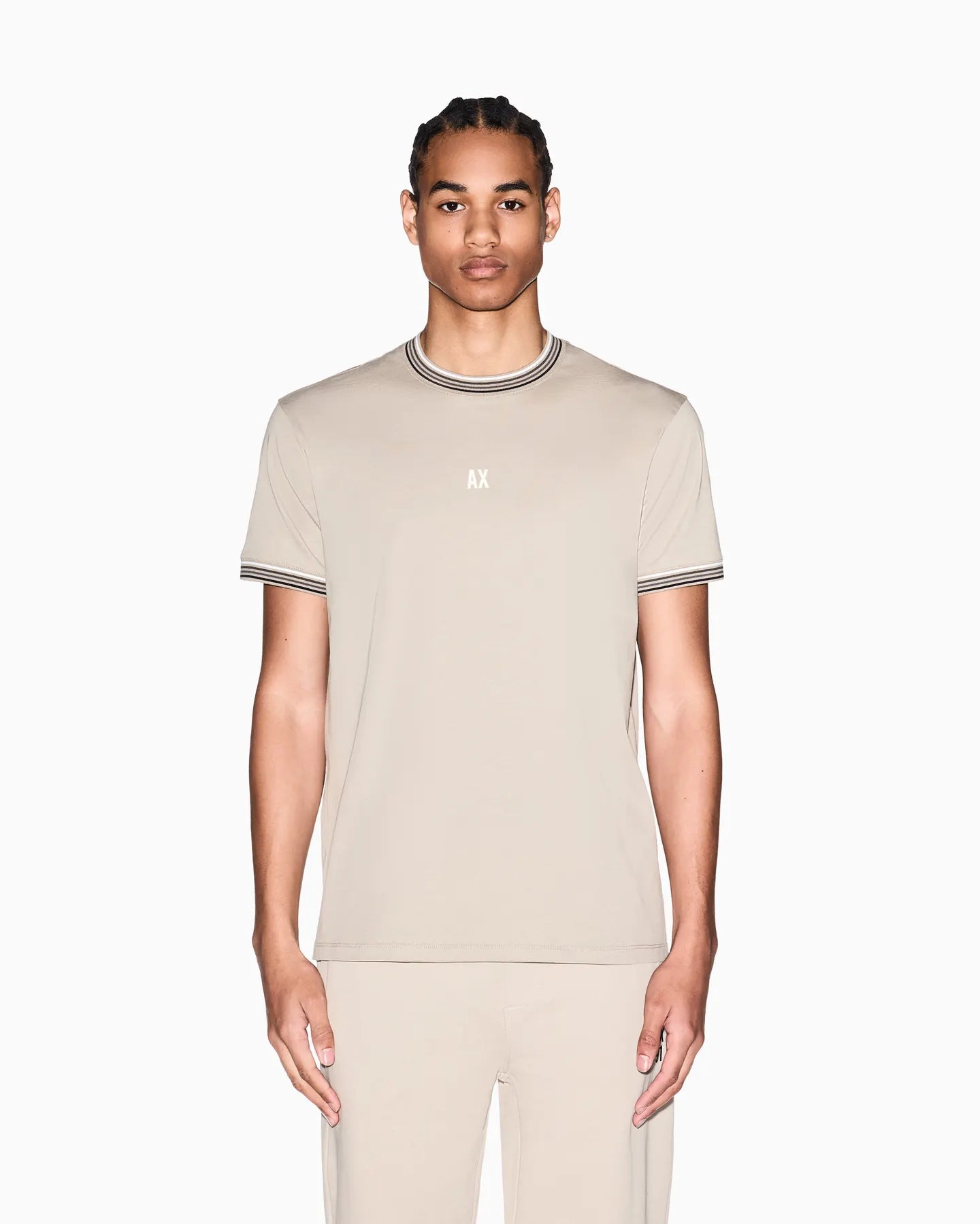 ARMANI XM002451 AF10356 HERREN T-SHIRT KHAKI U6229