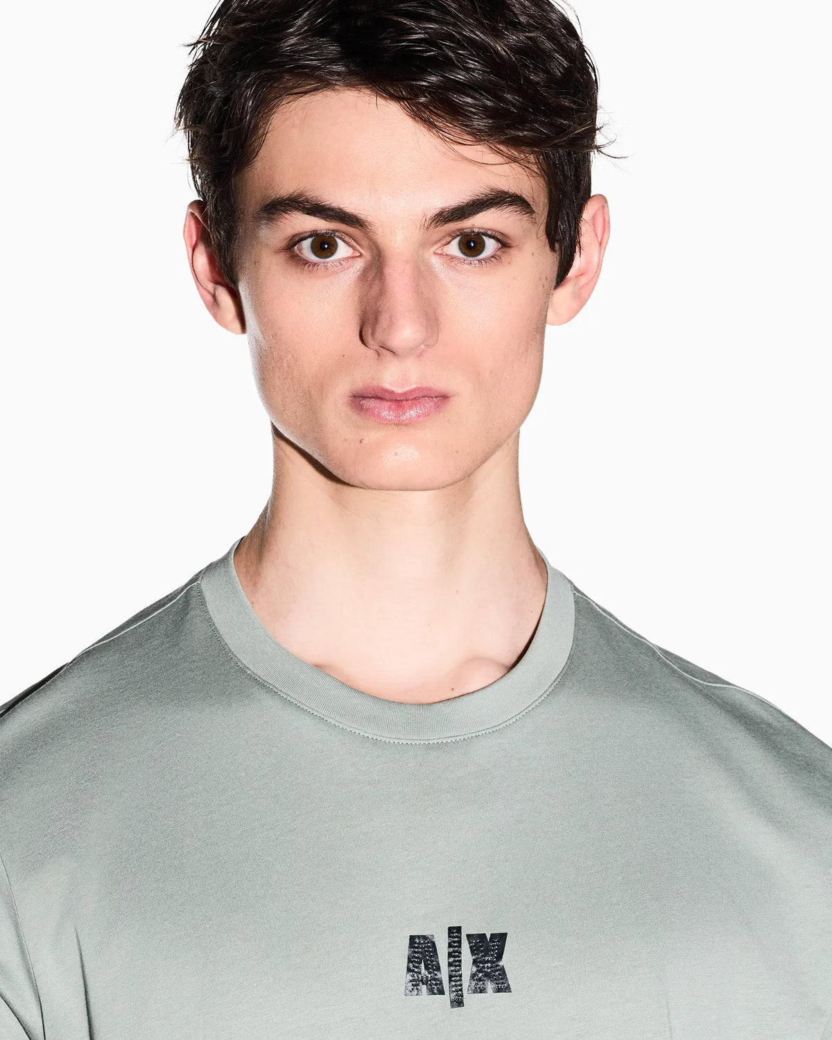 ARMANI XM002509 AF10358 HERREN T-SHIRT HELLGRÜN U7210