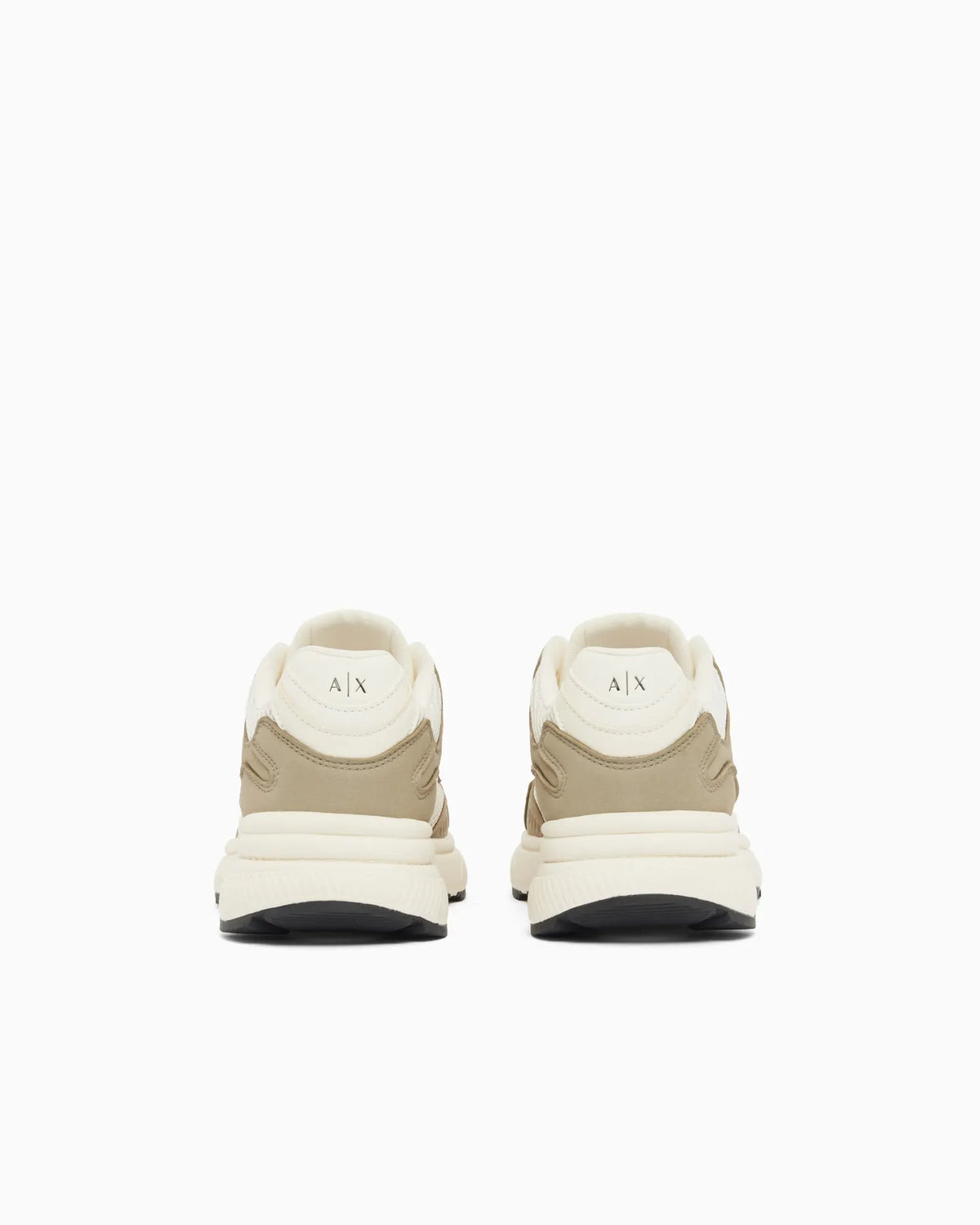 ARMANI XM002635 AF19388 LEDER SNEAKER WEISS KHAKI M7196