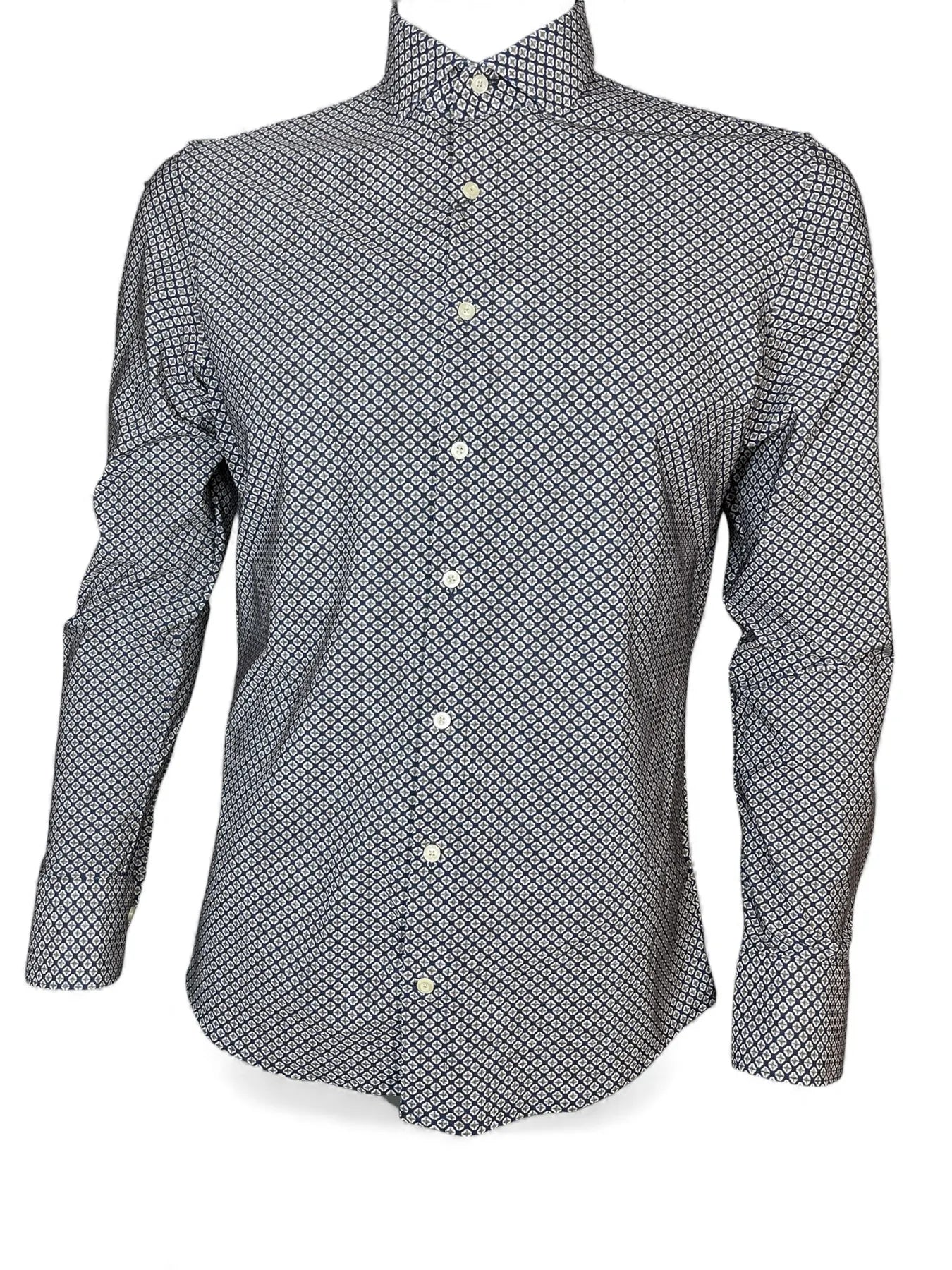 fakts 6362 Shirt Slim Fit Leisure Bügelfreies Hemd blue dark minimal