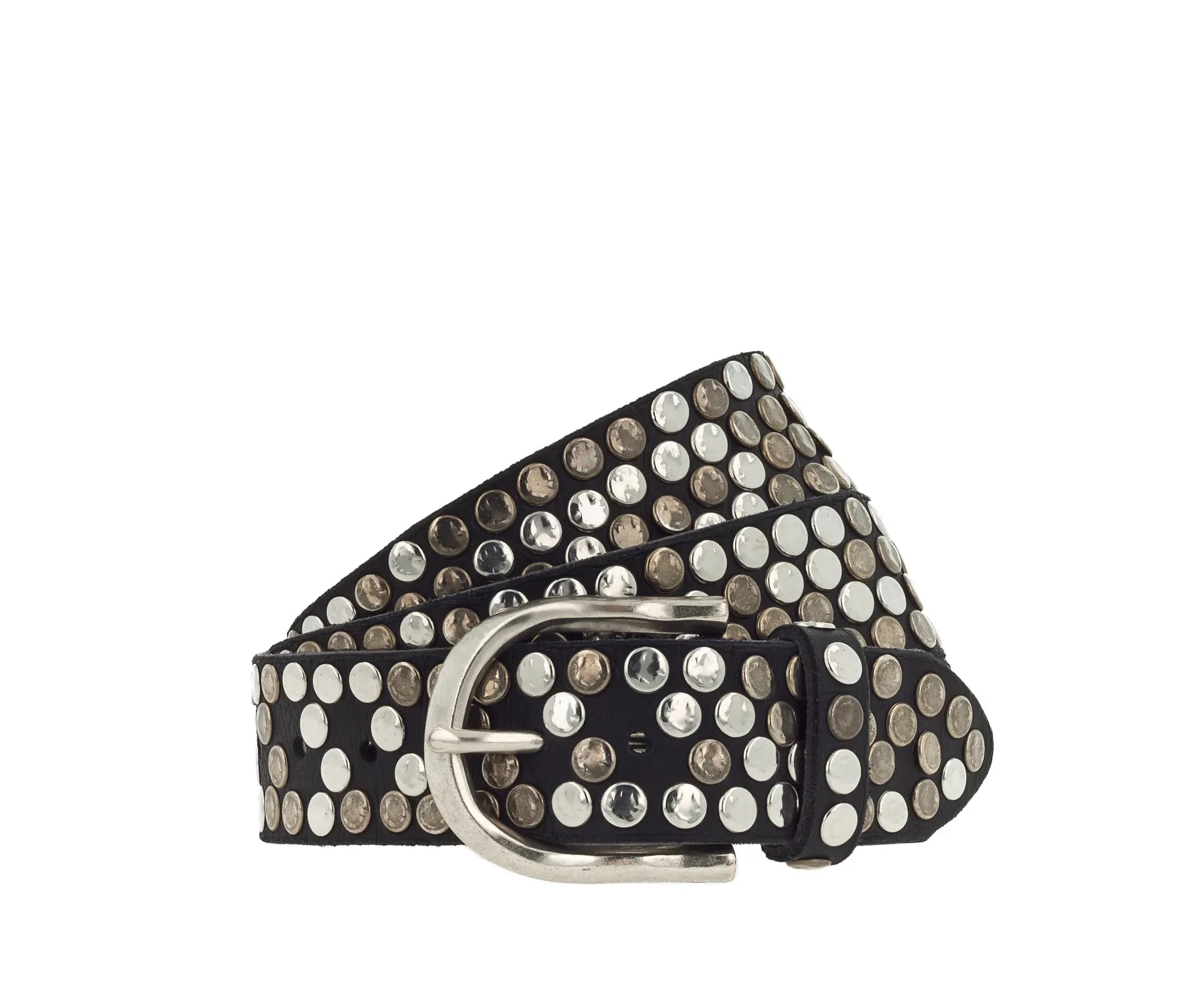 B.BELT BB0765L38 Liv Damen Leder Gürtel 35 mm Nieten