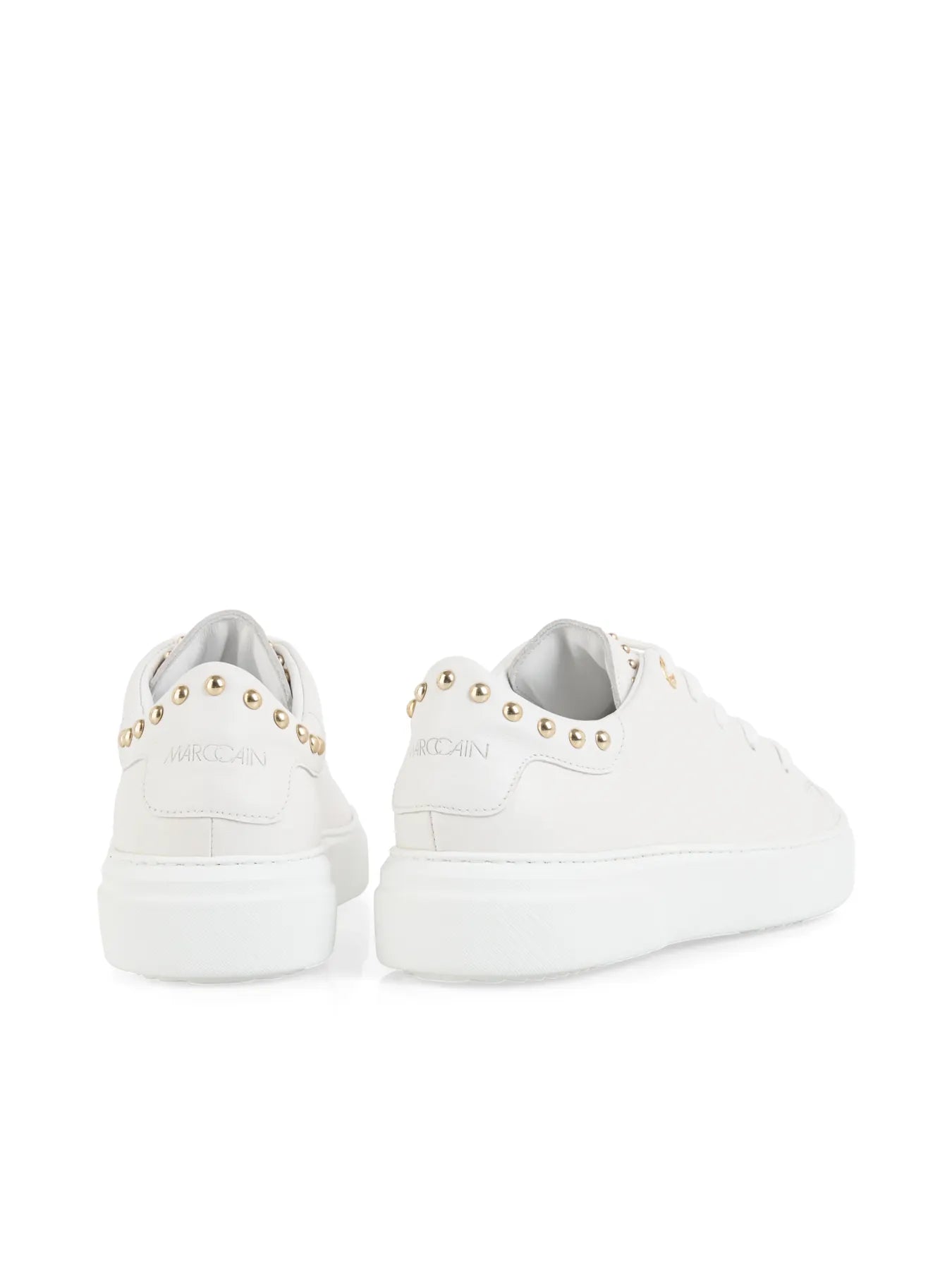 MARC CAIN
AC SH.01 L15 Leder-Sneaker mit Nietenverzierung off-white
