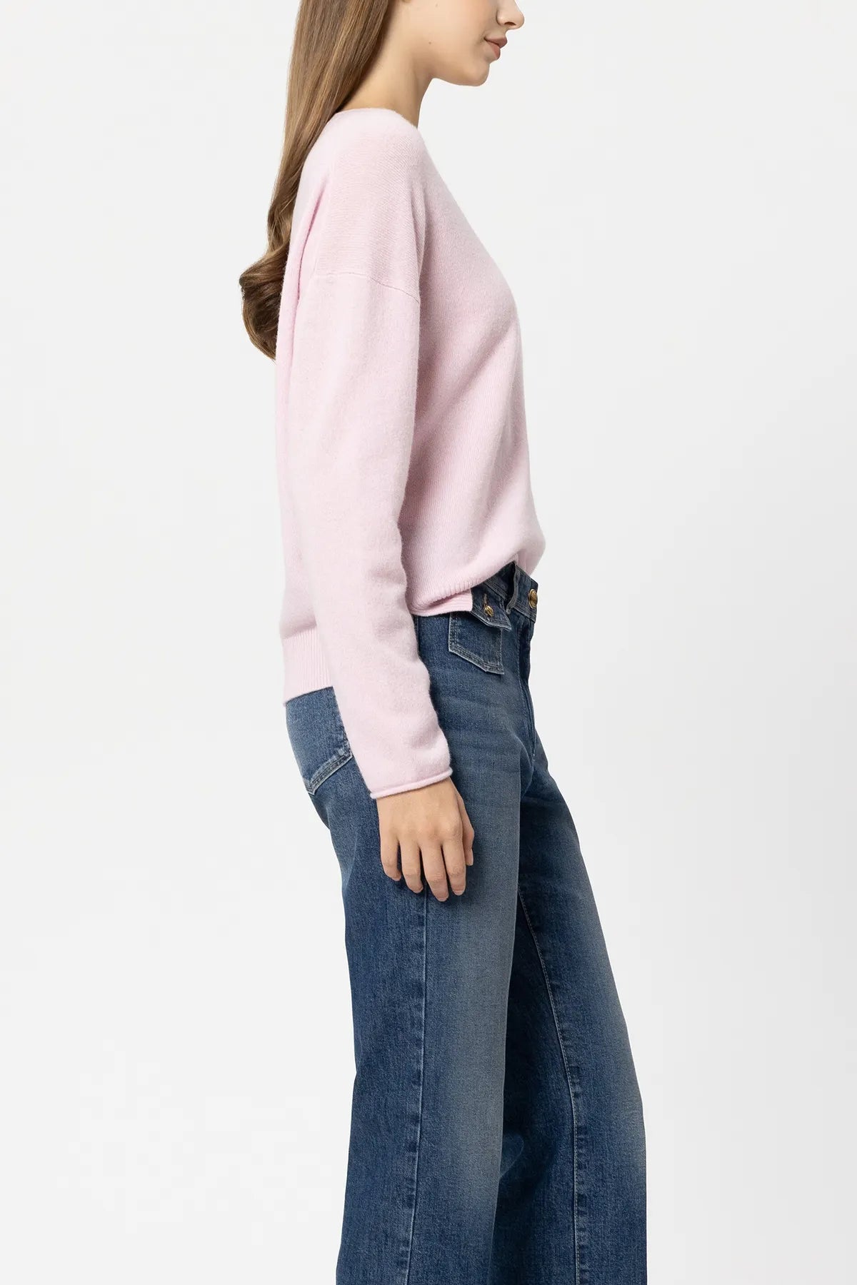 LUISA CERANO Pullover aus Kaschmir-Mix Rosa
