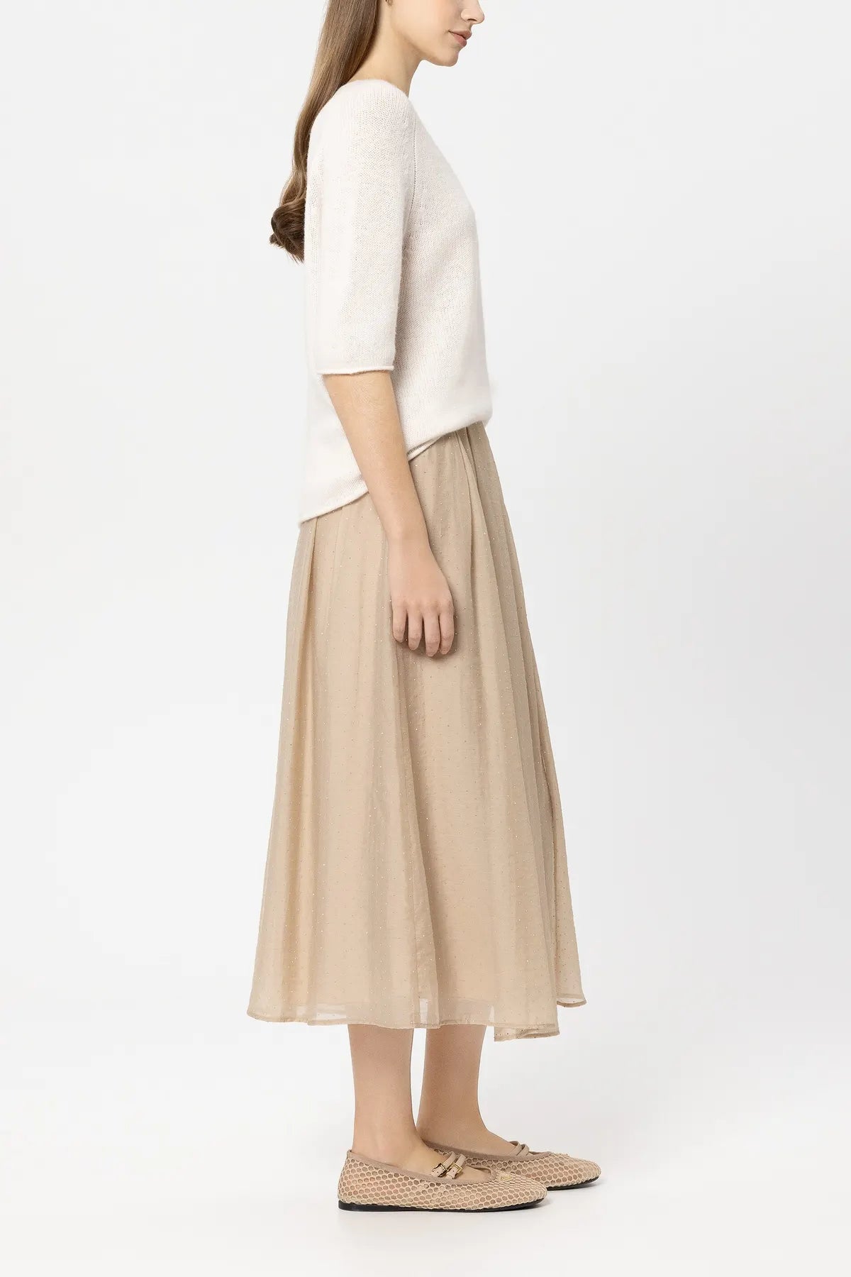 LUISA CERANO 138767/5871-0 Pullover aus Kaschmir-Mix cream