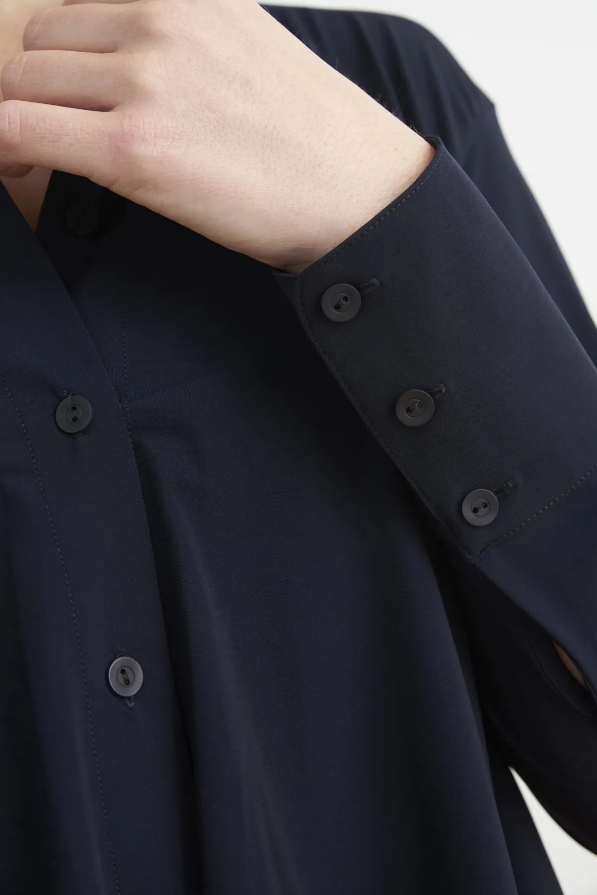 JAPAN TKY MILLY HEMDBLUSE TECHNOJERSEY STRETCH 342 BLACK-BLUE