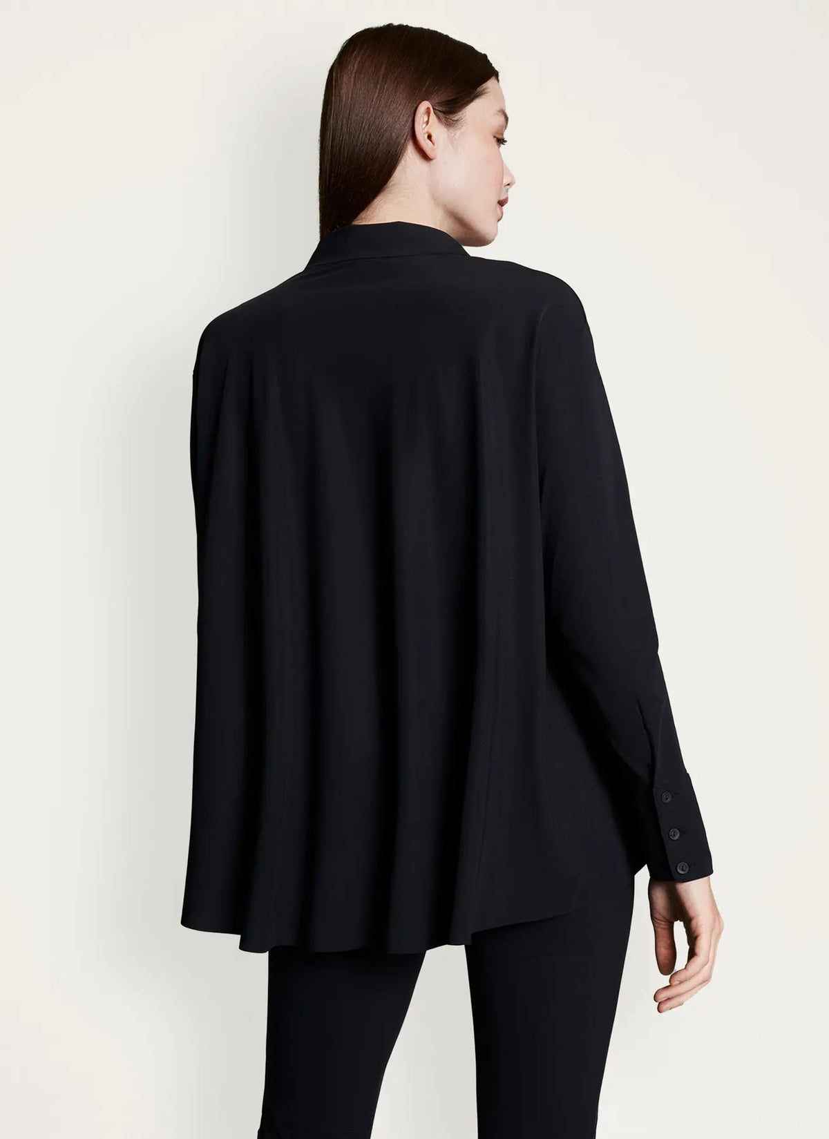 JAPAN TKY MILLY HEMDBLUSE TECHNOJERSEY STRETCH 342 BLACK-BLUE