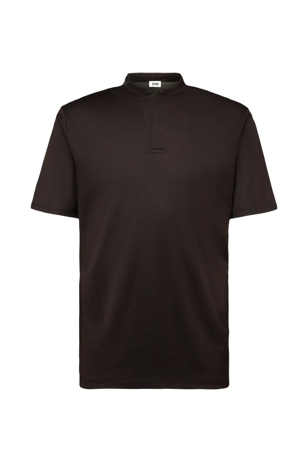 DRYKORN 520101 LOUIS 10 T-SHIRT STEHKRAGEN BRAUN 1104