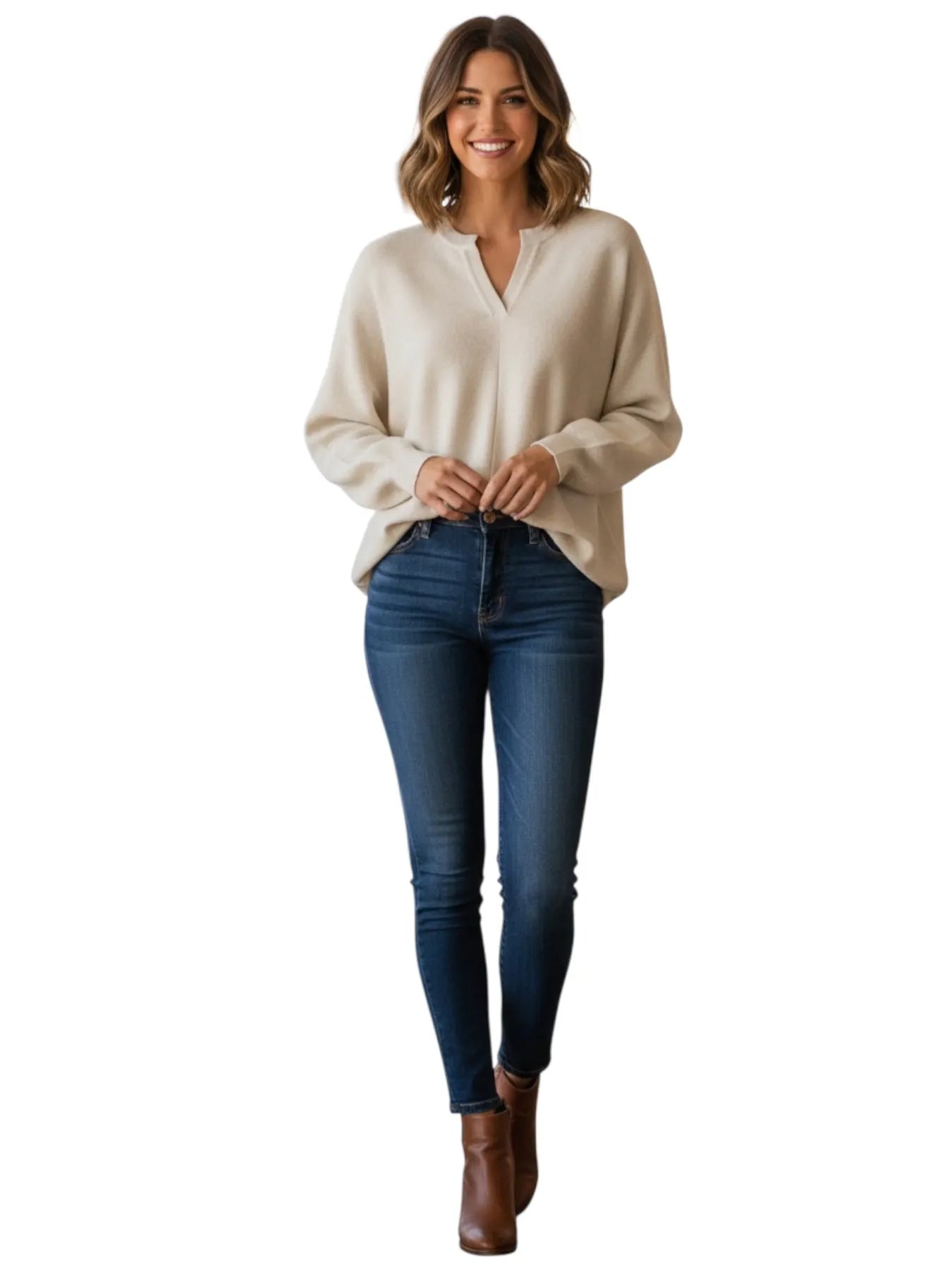 REPEAT 401168 DAMEN PULLOVER KASCHMIR-MIX IVORY 1386