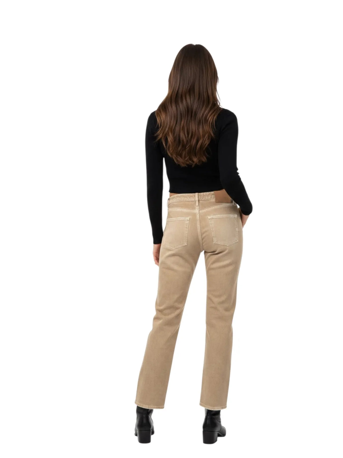 VICOLO DAB5112 JEANS STRASS PAILLETTEN BRAUN BRONCE