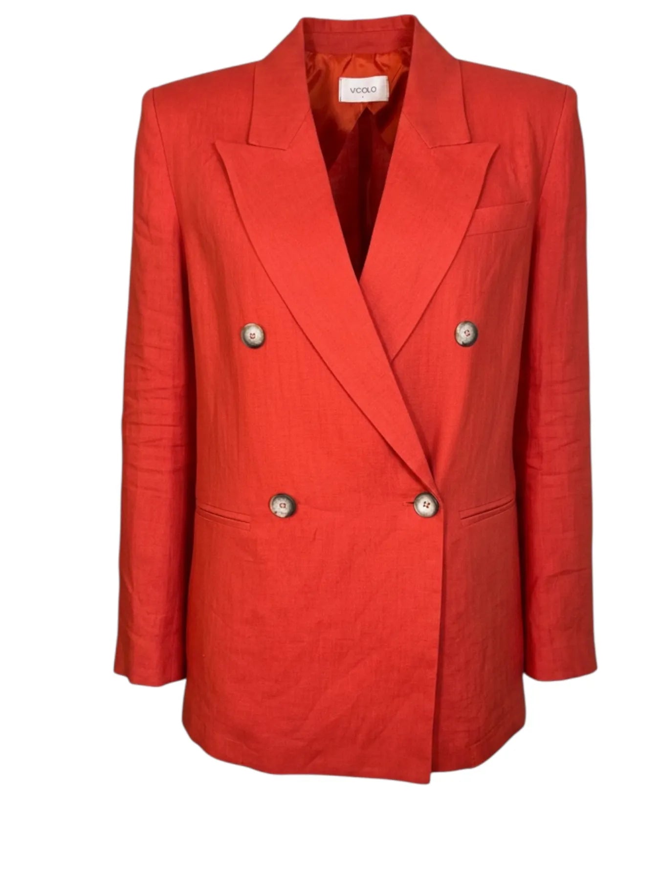 VICOLO TAB0549 LEINEN BLAZER ROT PAPAIA