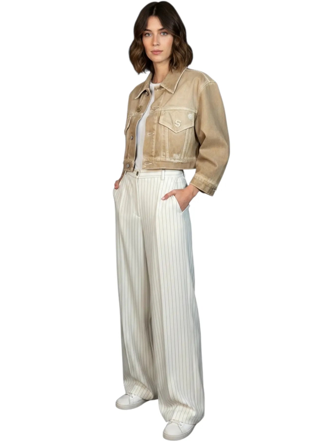 VICOLO TAB0206 MARLENENHOSE MIT STREIFEN BURO