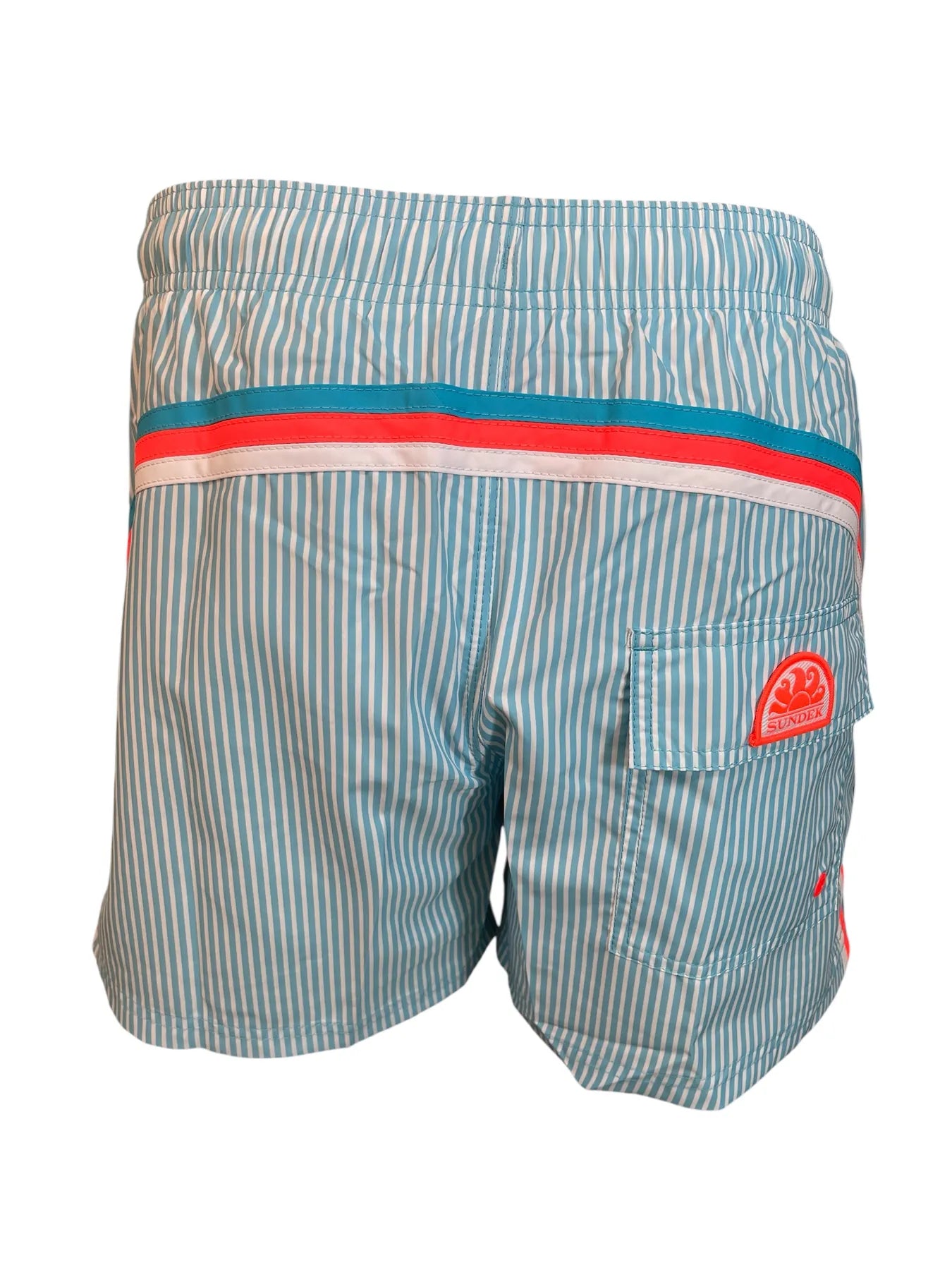 SUNDEK M504BDRT3JI HERREN SHORTS BADEHOSE TÜRKIS STREIFEN LUNAR