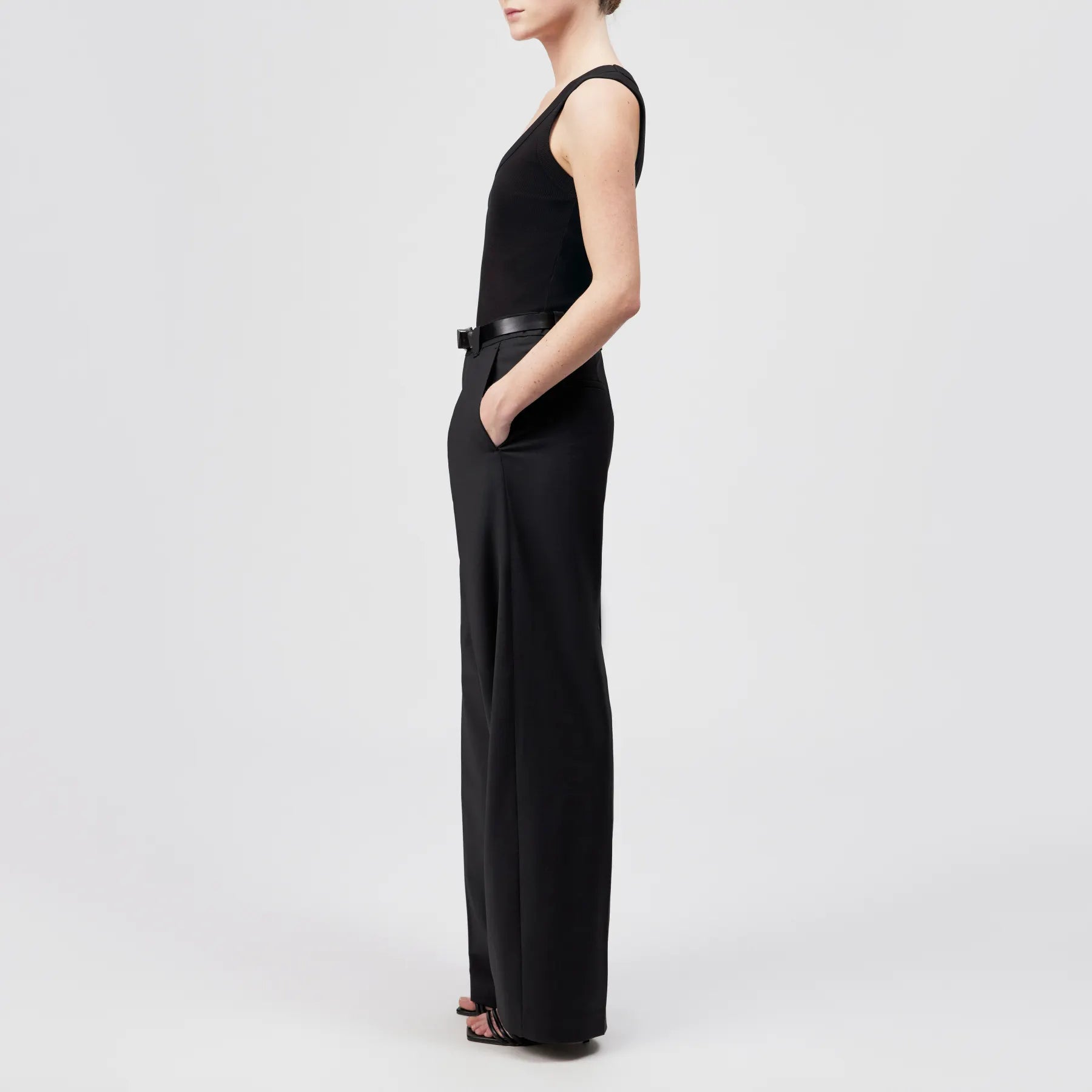 DRYKORN 520026 TAVIRA_2 888 RIPP TOP TANKTOP SCHWARZ