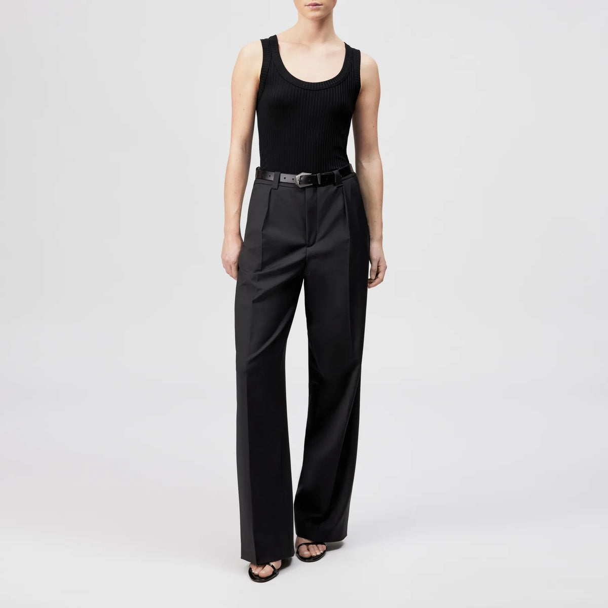DRYKORN 520026 TAVIRA_2 888 RIPP TOP TANKTOP SCHWARZ