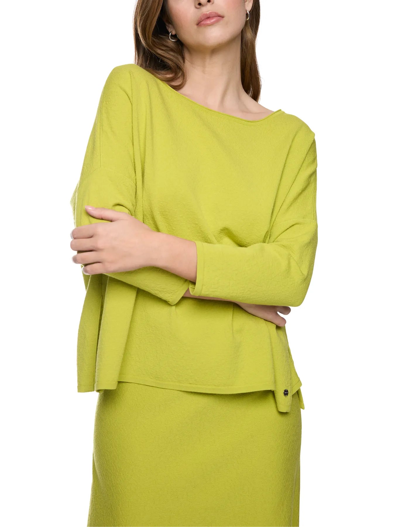 MARC CAIN BC 41.16 M13 Pullover Knitted in Germany apple green new