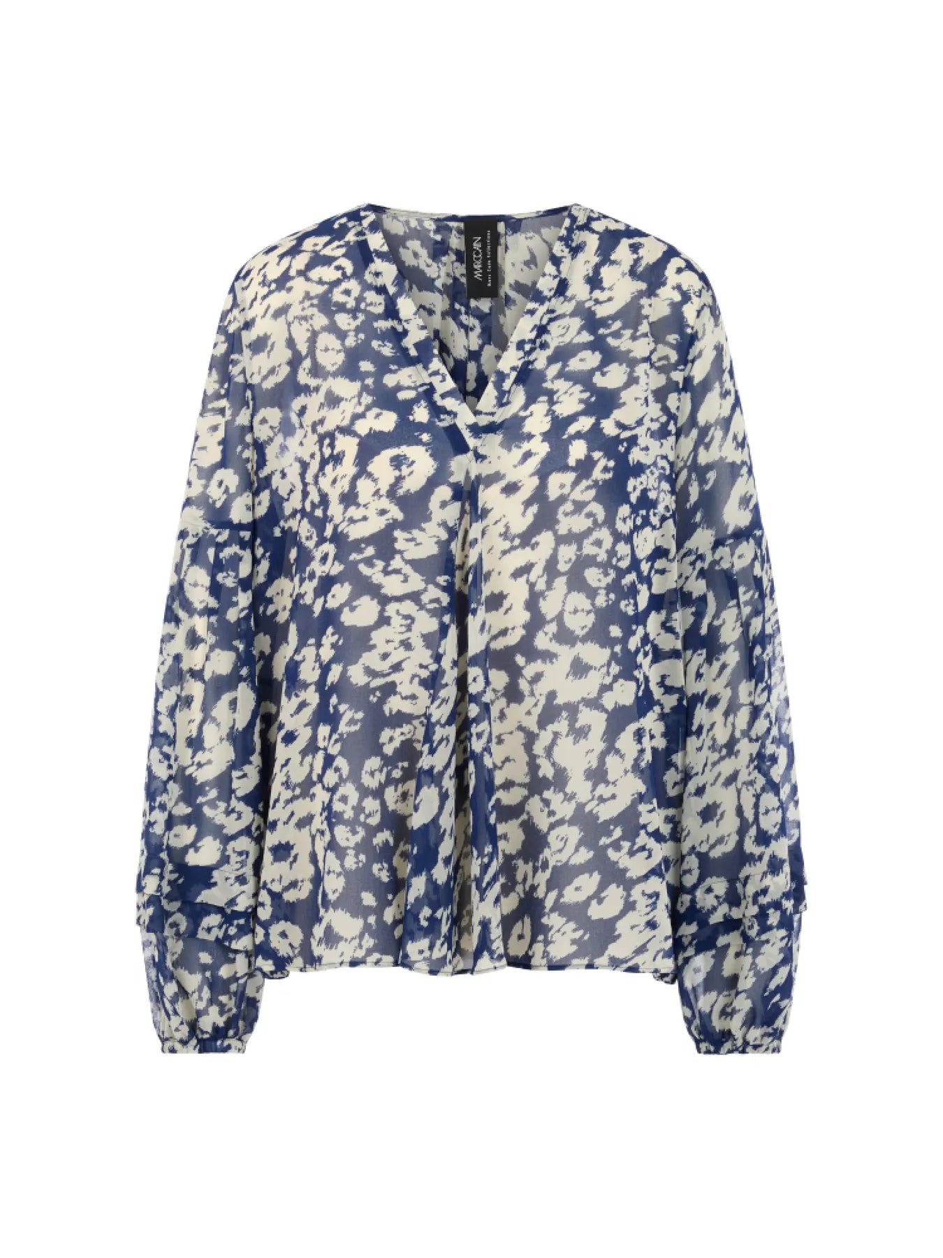 MARC CAIN
BC 51.04 W41 Weite Bluse mit Animal Print midnight sail