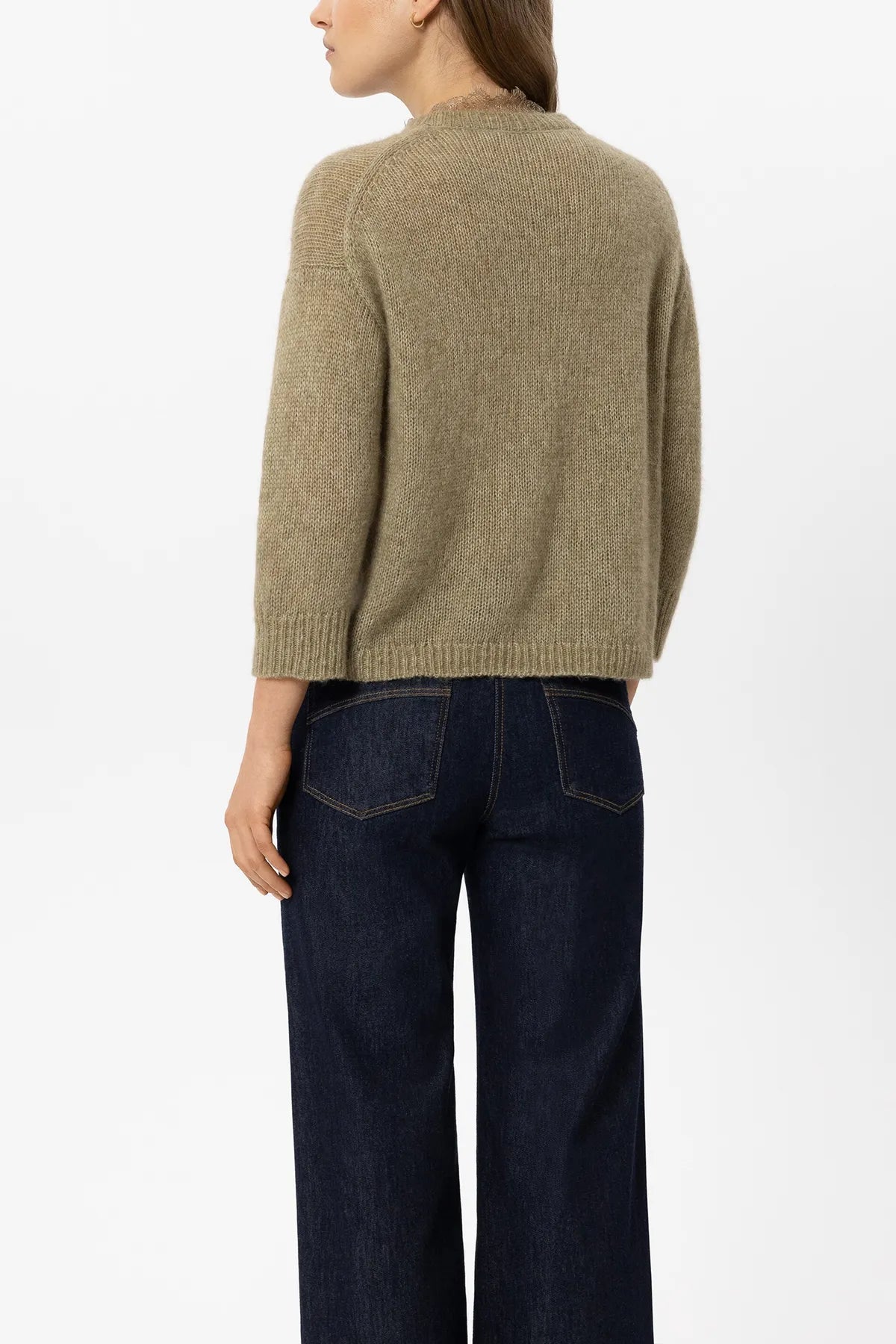 LUISA CERANO 448360/5348-0 Strickjacke Alpaka-Mix salbei