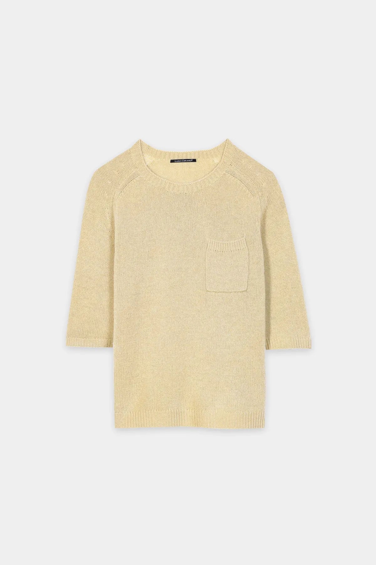 LUISA CERANO
148831/5871-0 Pullover Kurzarm Kaschmir-Mix butter yellow