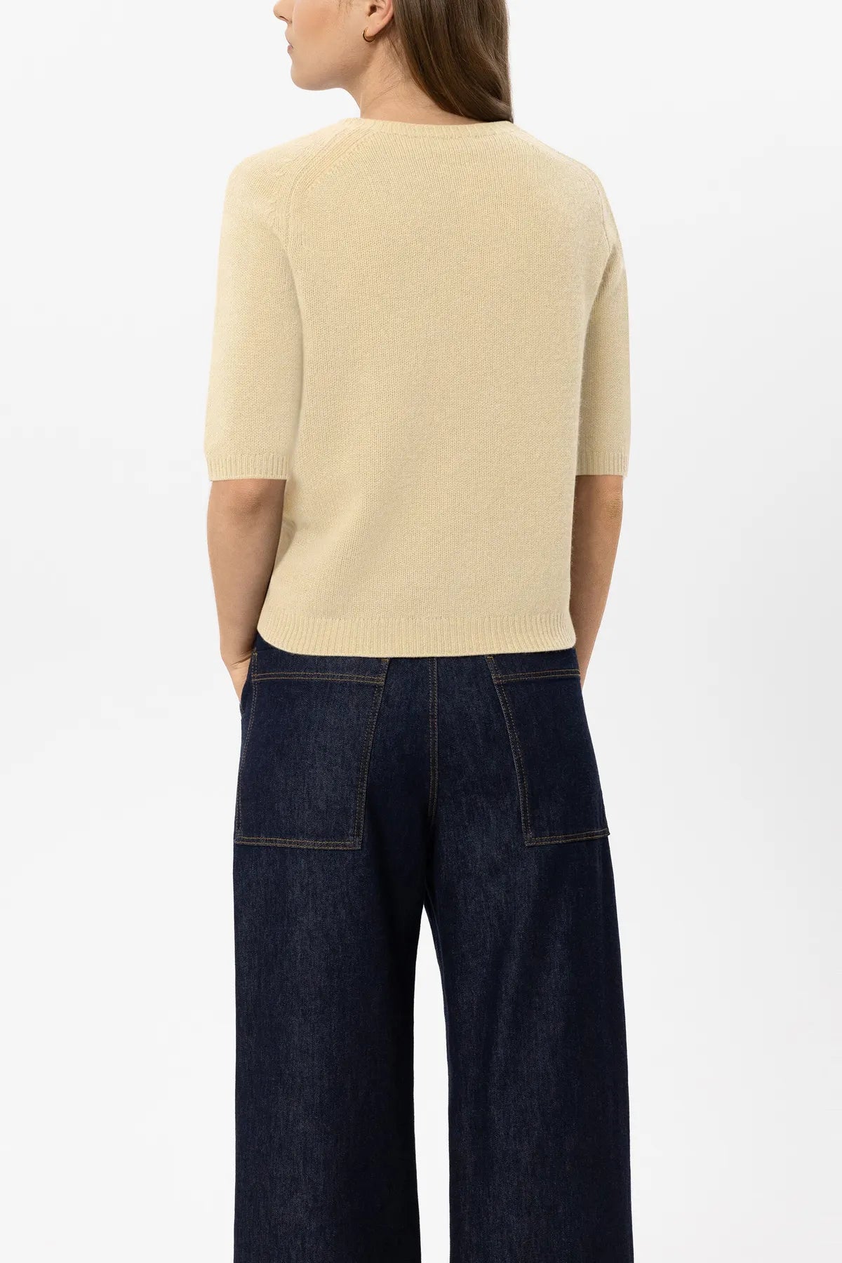 LUISA CERANO
148831/5871-0 Pullover Kurzarm Kaschmir-Mix butter yellow