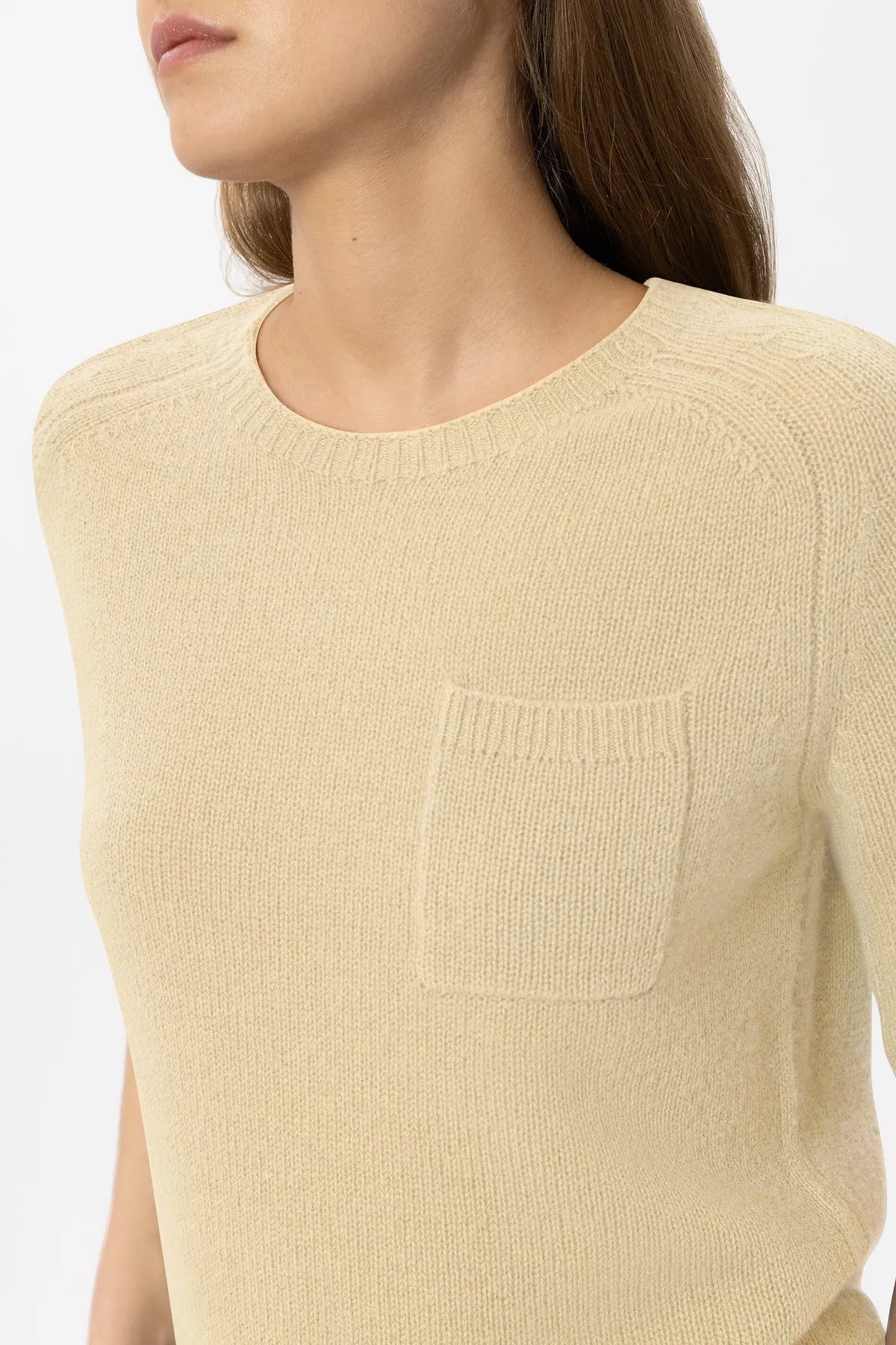 LUISA CERANO
148831/5871-0 Pullover Kurzarm Kaschmir-Mix butter yellow